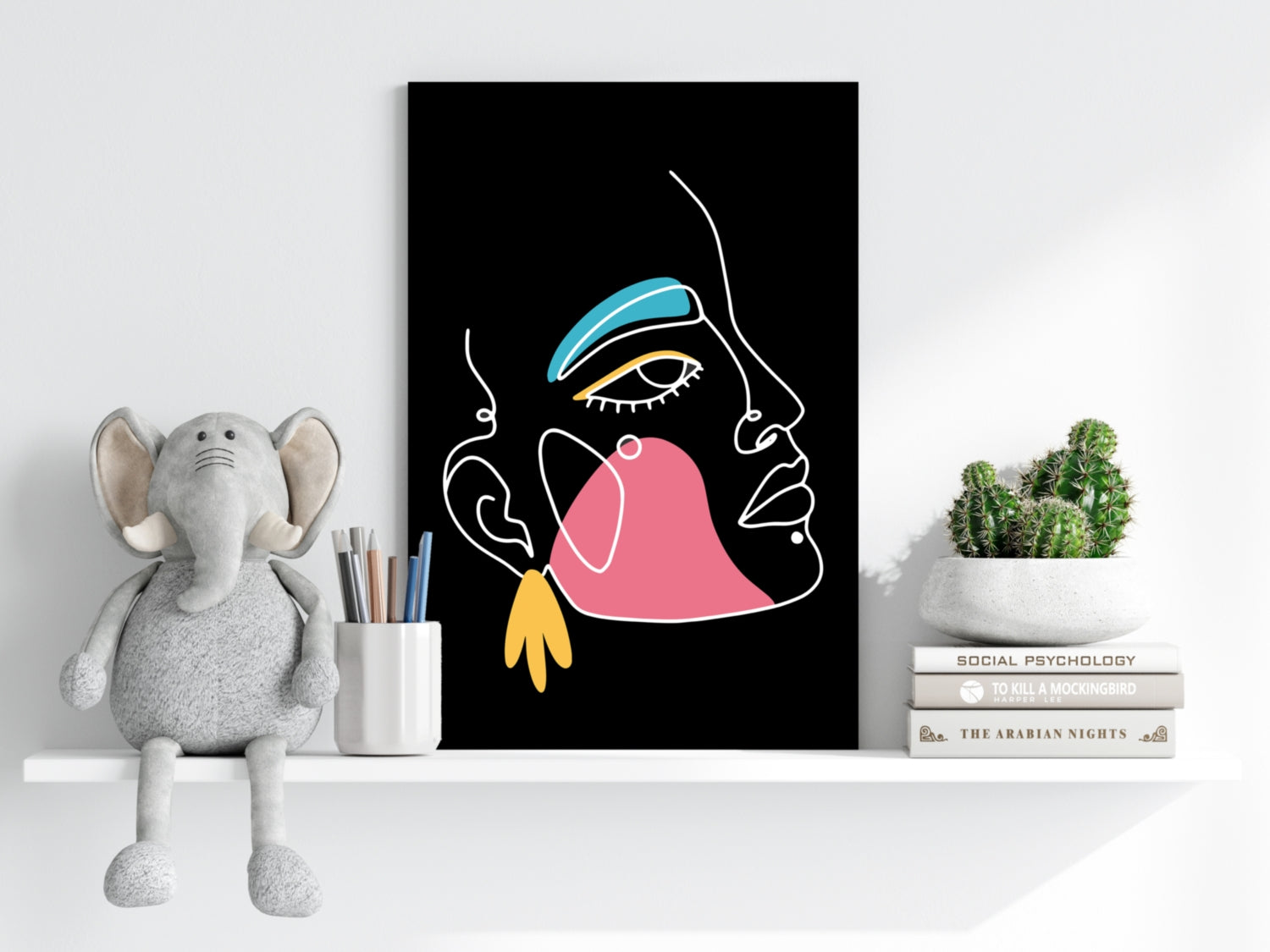 Line Art V11 Aluminum Print.