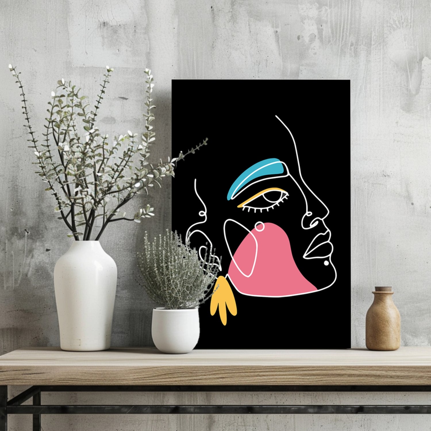 Line Art V11 Aluminum Print.