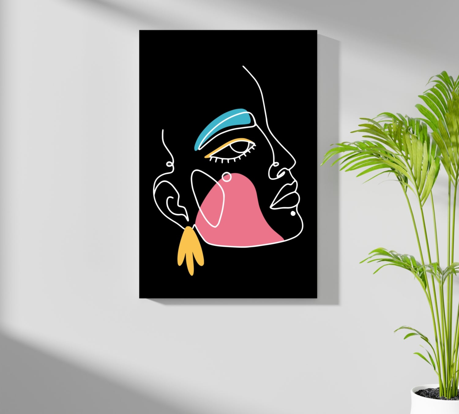 Line Art V11 Aluminum Print.