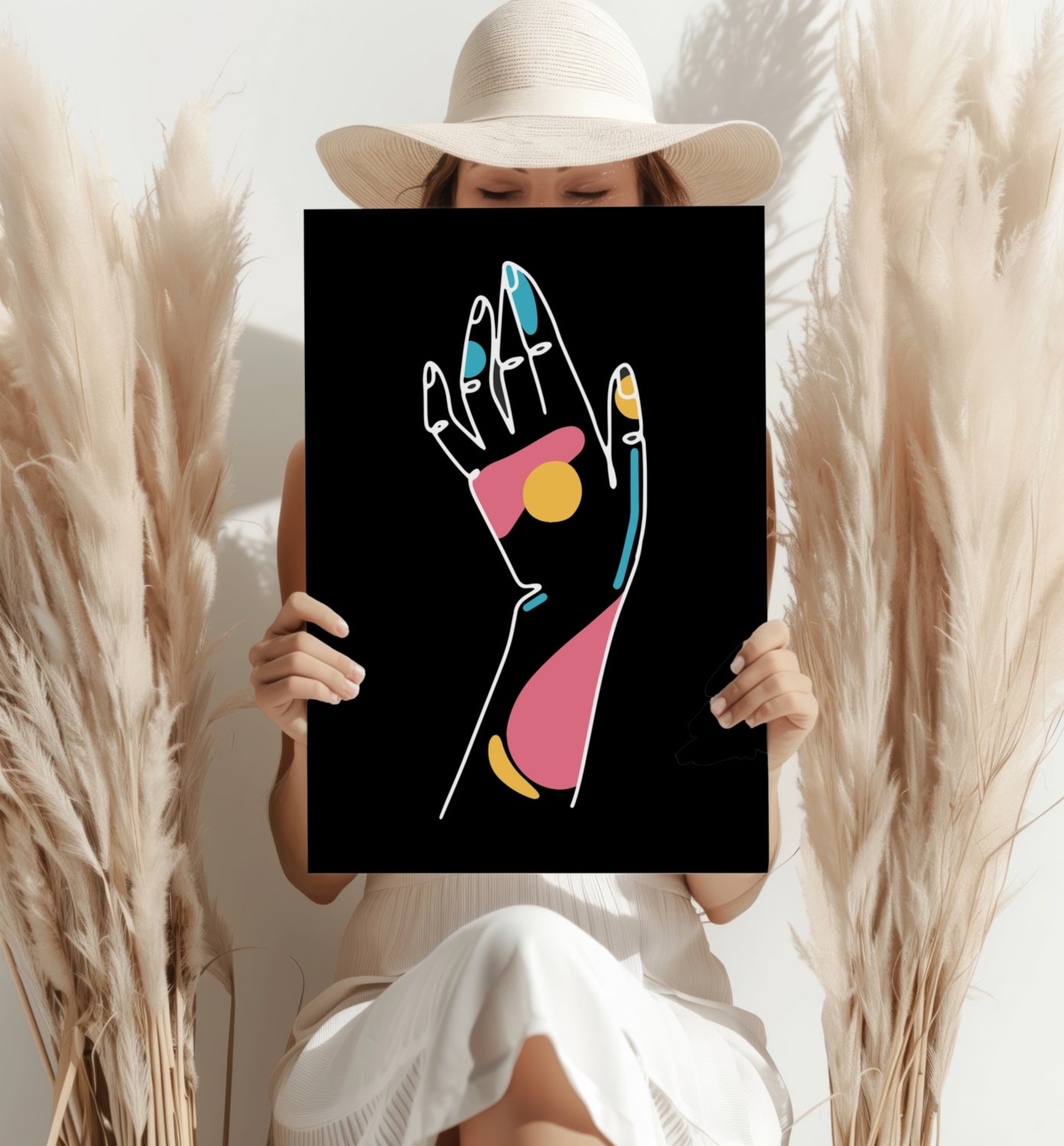 Line Art V13 Aluminum Print.