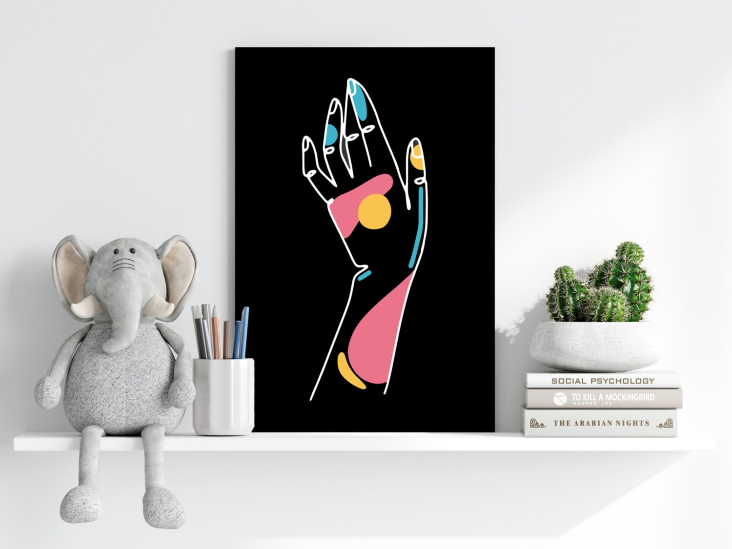 Line Art V13 Aluminum Print.