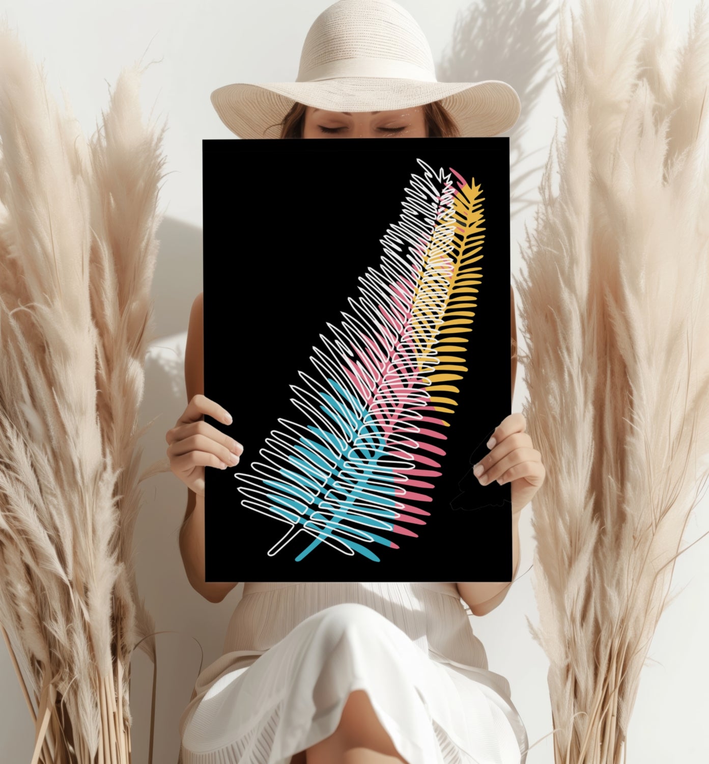 Line Art V14 Aluminum Print.