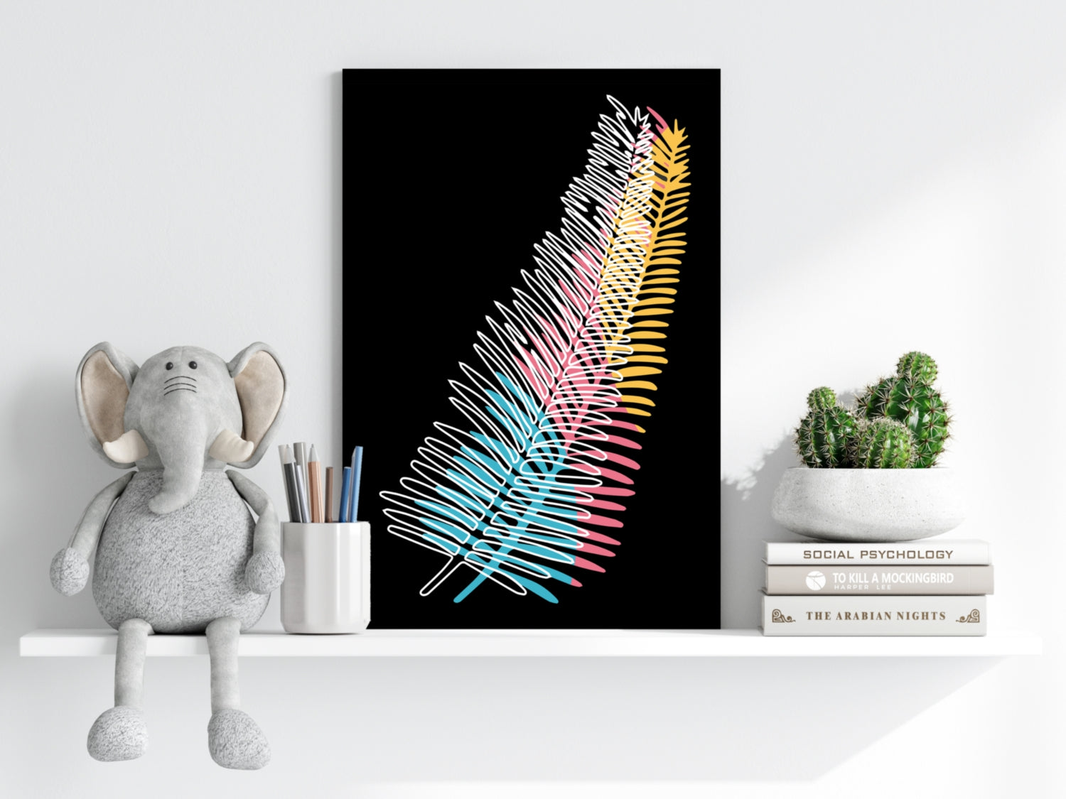 Line Art V14 Aluminum Print.