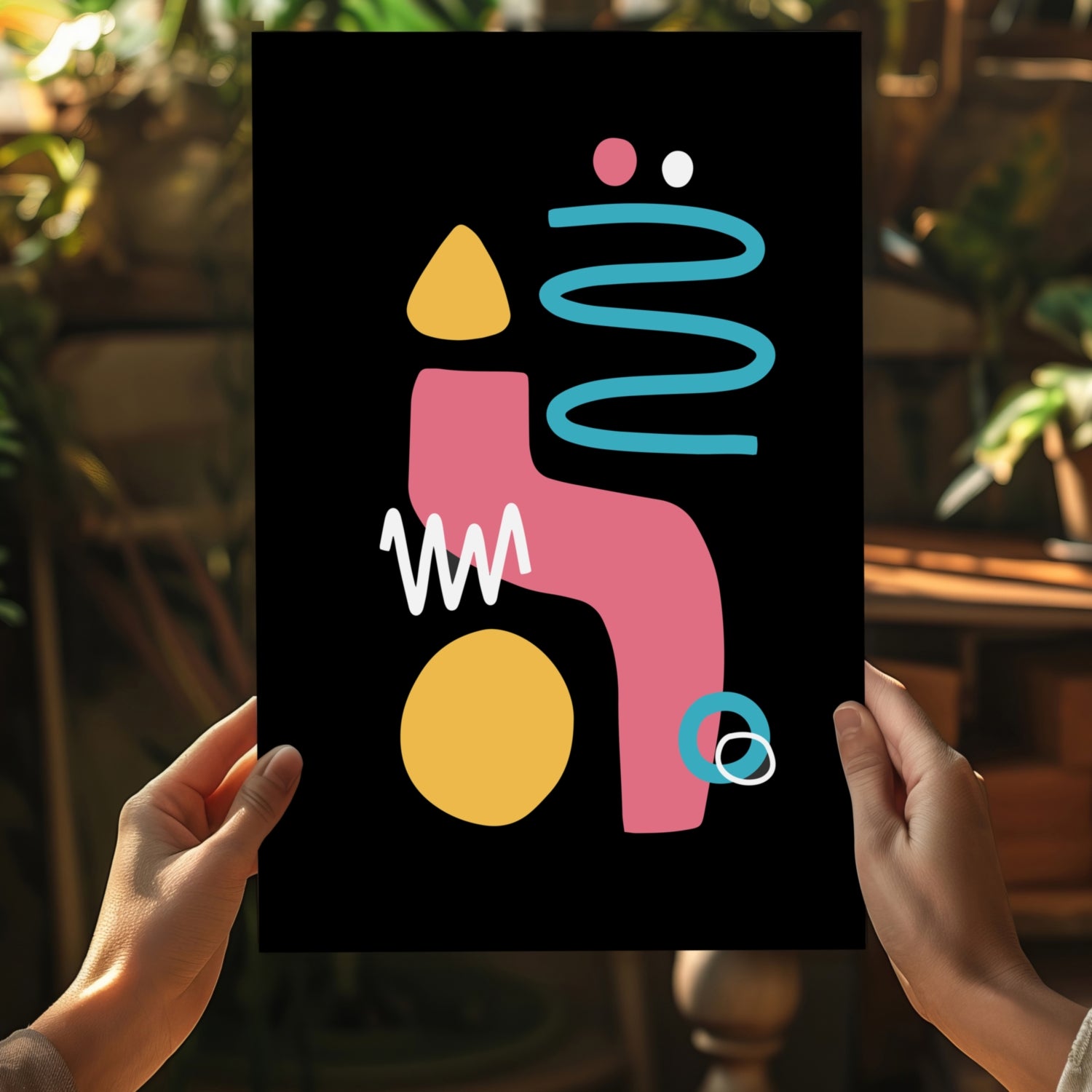 Line Art V15 Aluminum Print.