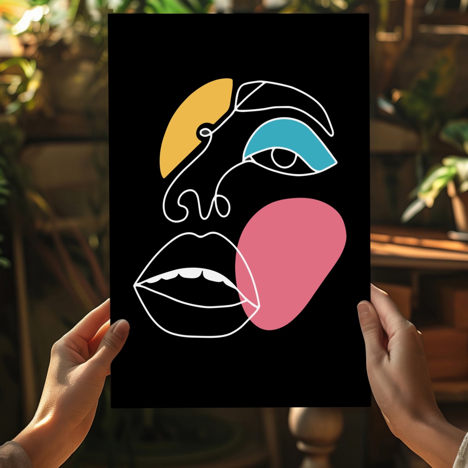 Line Art V16 Aluminum Print.