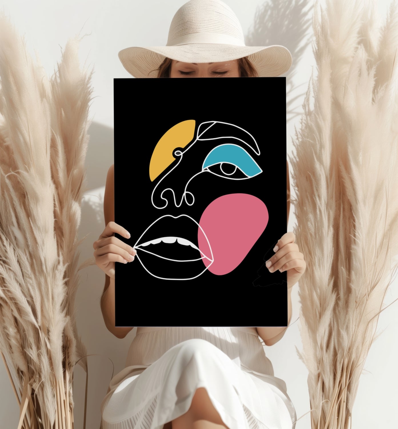 Line Art V16 Aluminum Print.