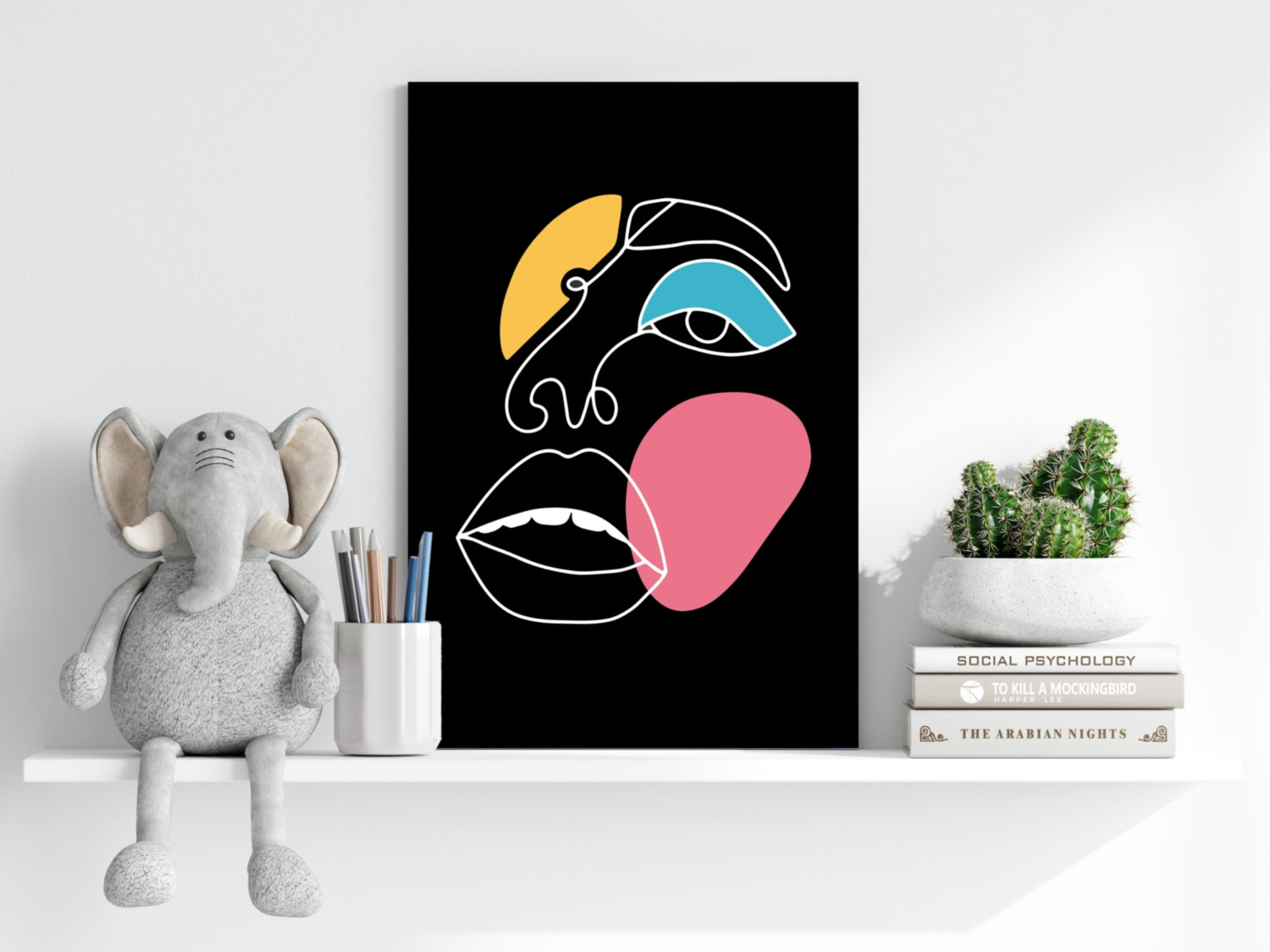 Line Art V16 Aluminum Print.