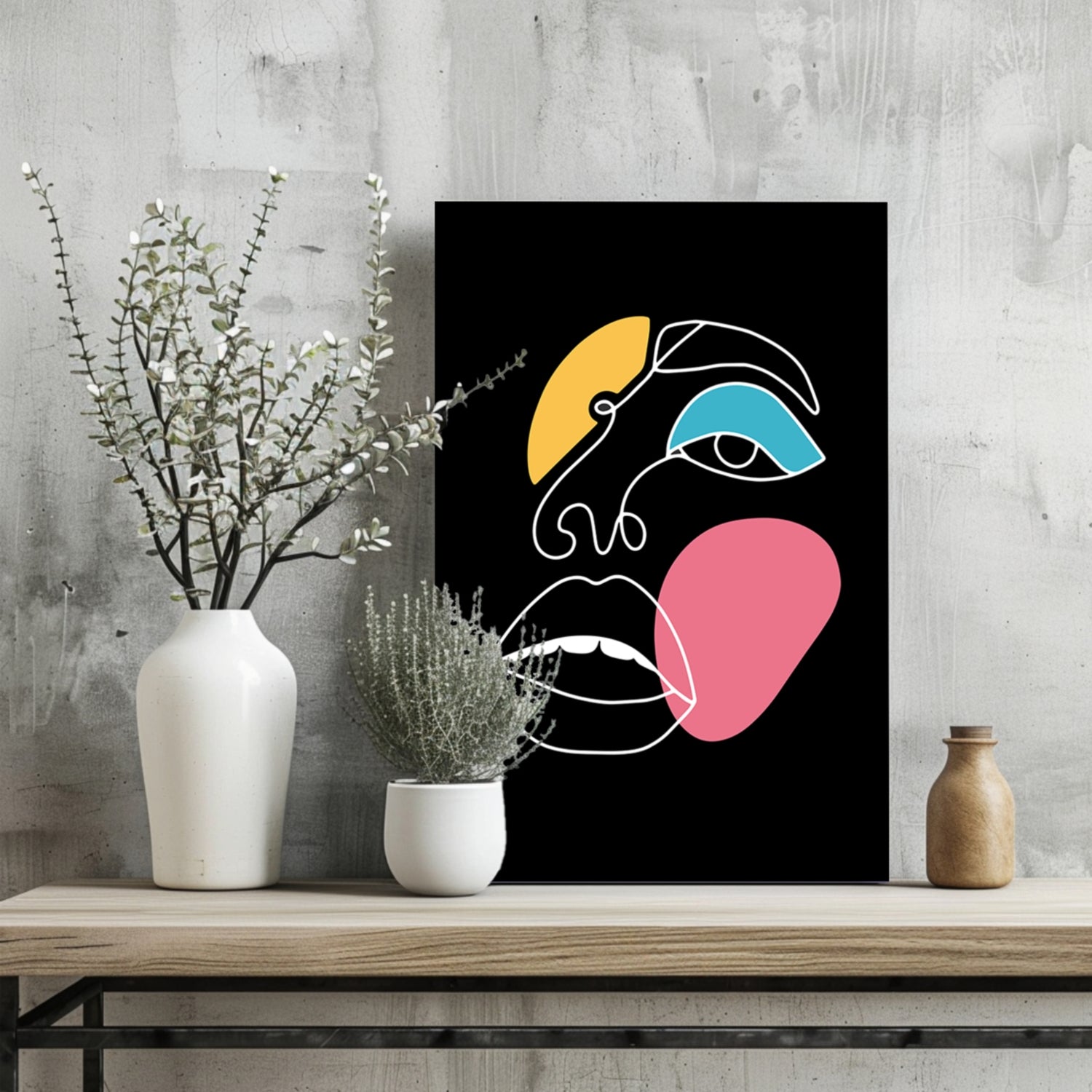 Line Art V16 Aluminum Print.