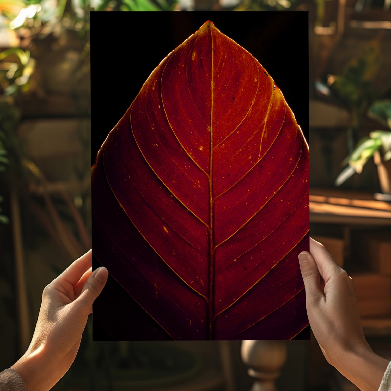 Red Leaf Aluminum Print.