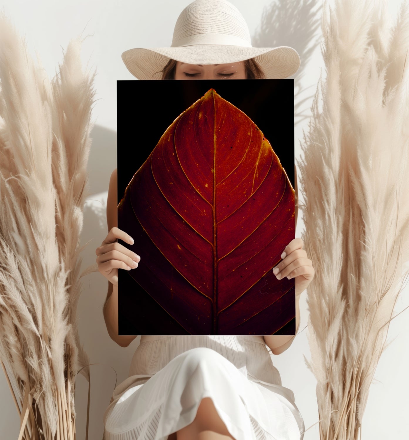 Red Leaf Aluminum Print.