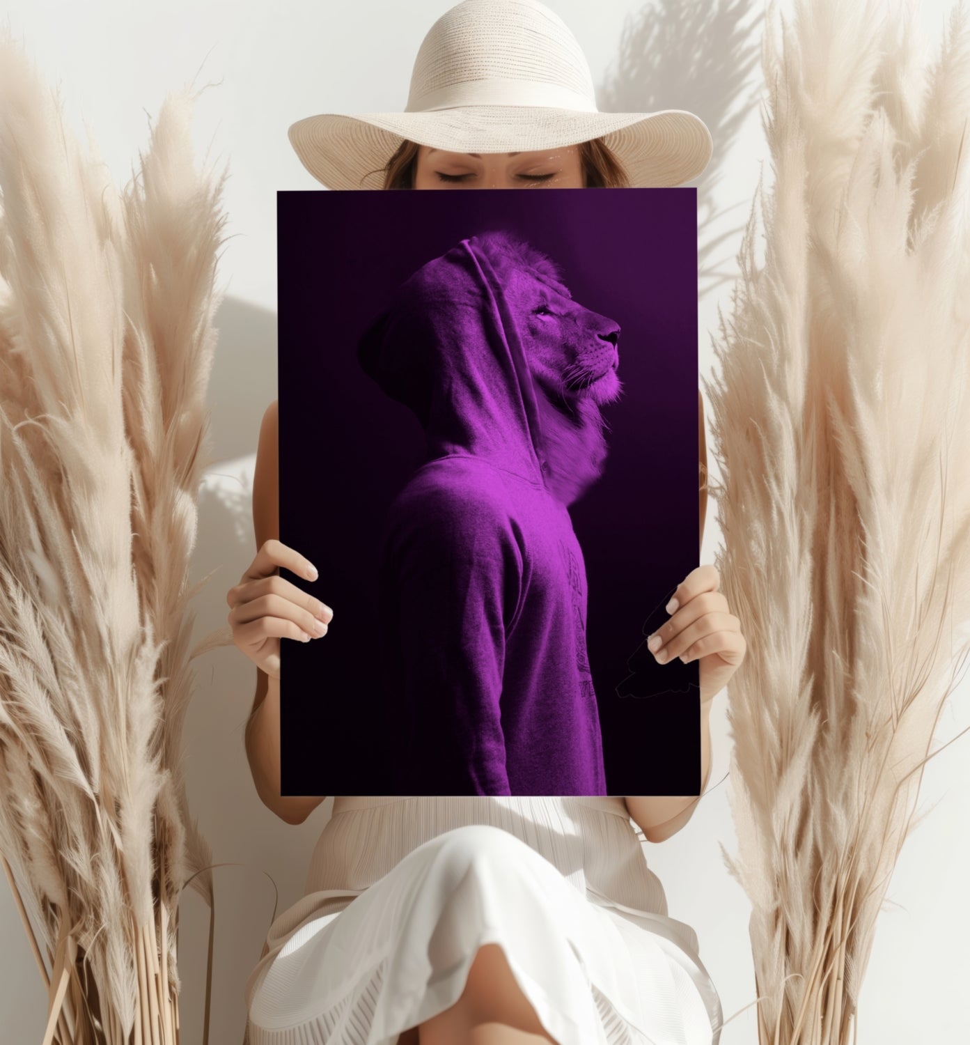 Lion Aluminum Print.