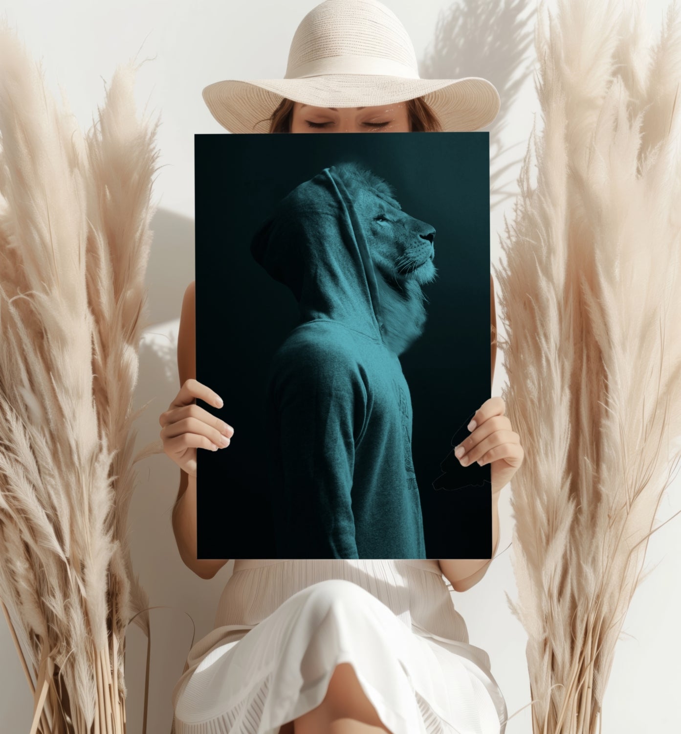 Lion Aluminum Print.