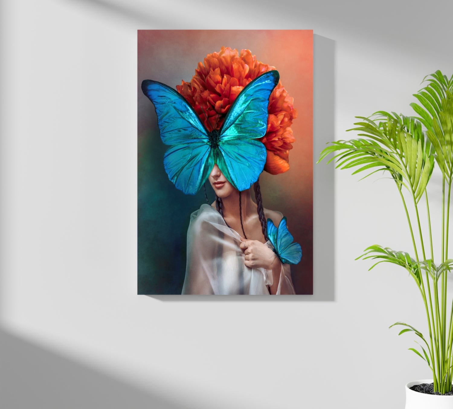 Butterfly Woman Aluminum Print.