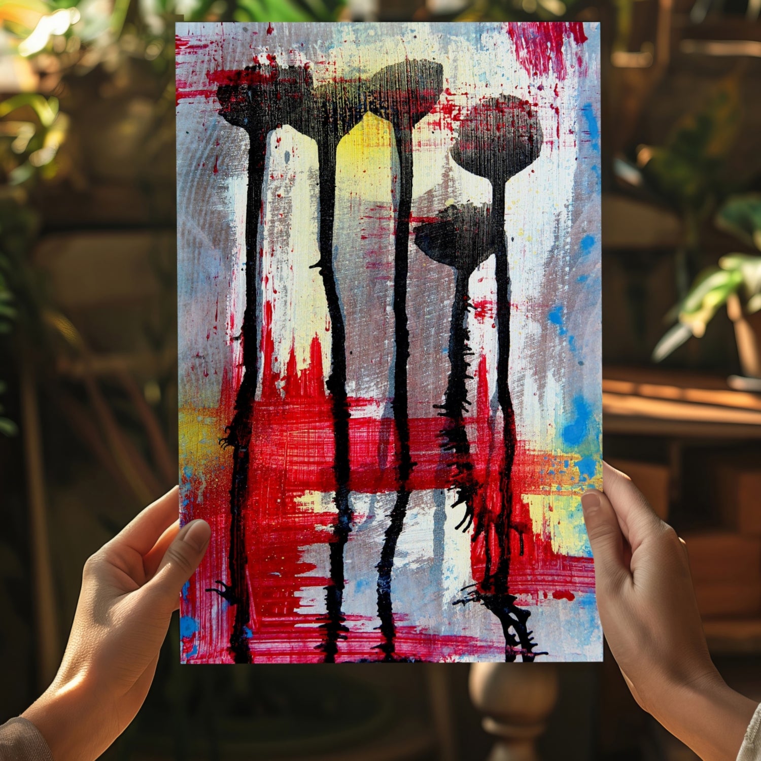 Abstract Flowers Aluminum Print.