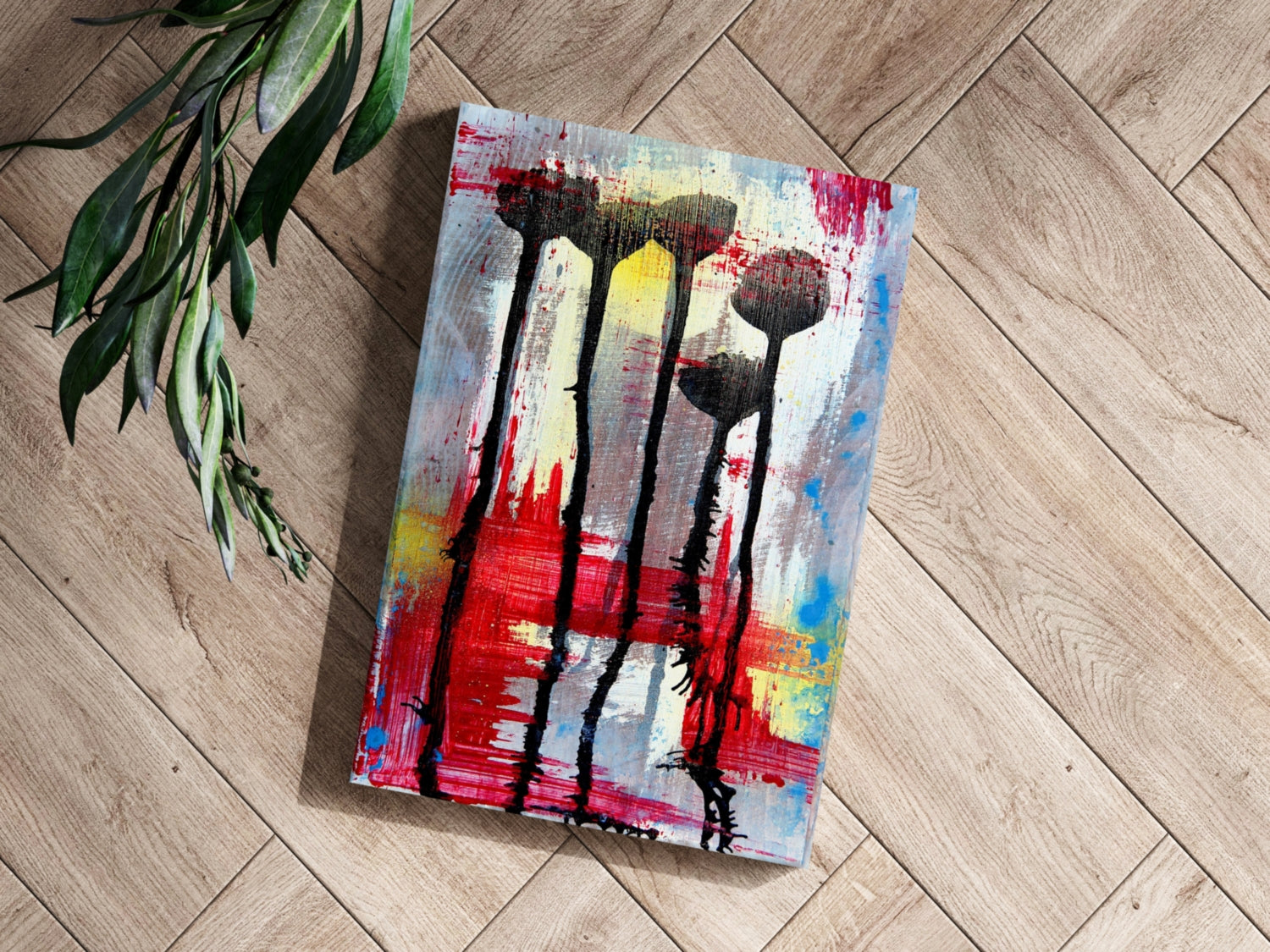 Abstract Flowers Aluminum Print.