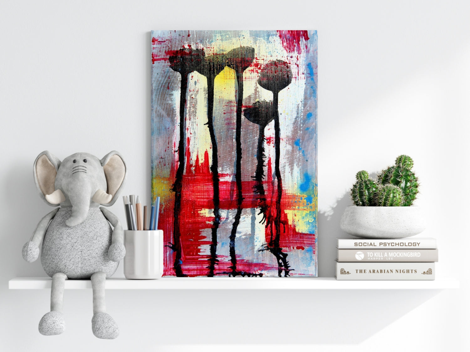 Abstract Flowers Aluminum Print.