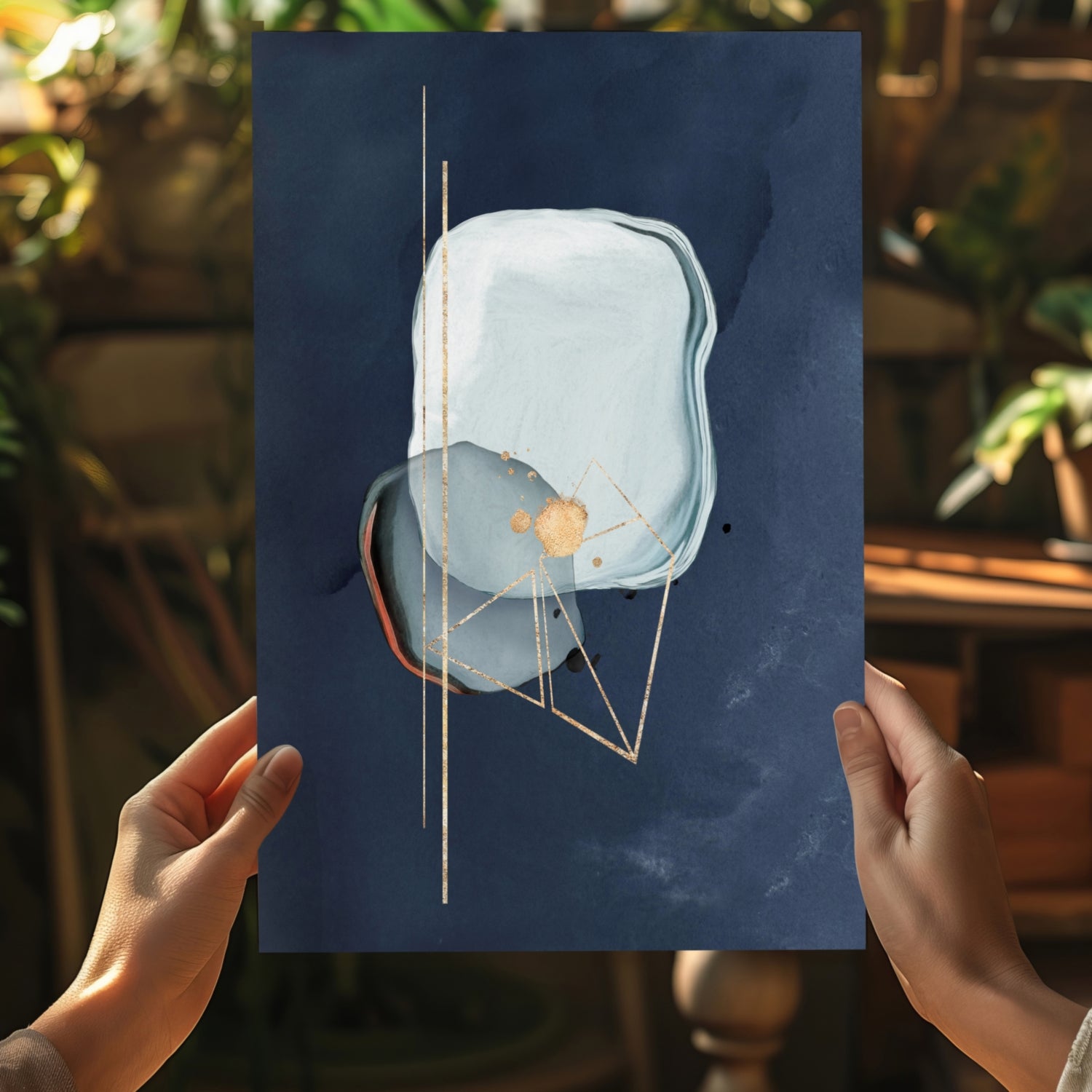 Line Art Shapes V1 Aluminum Print.