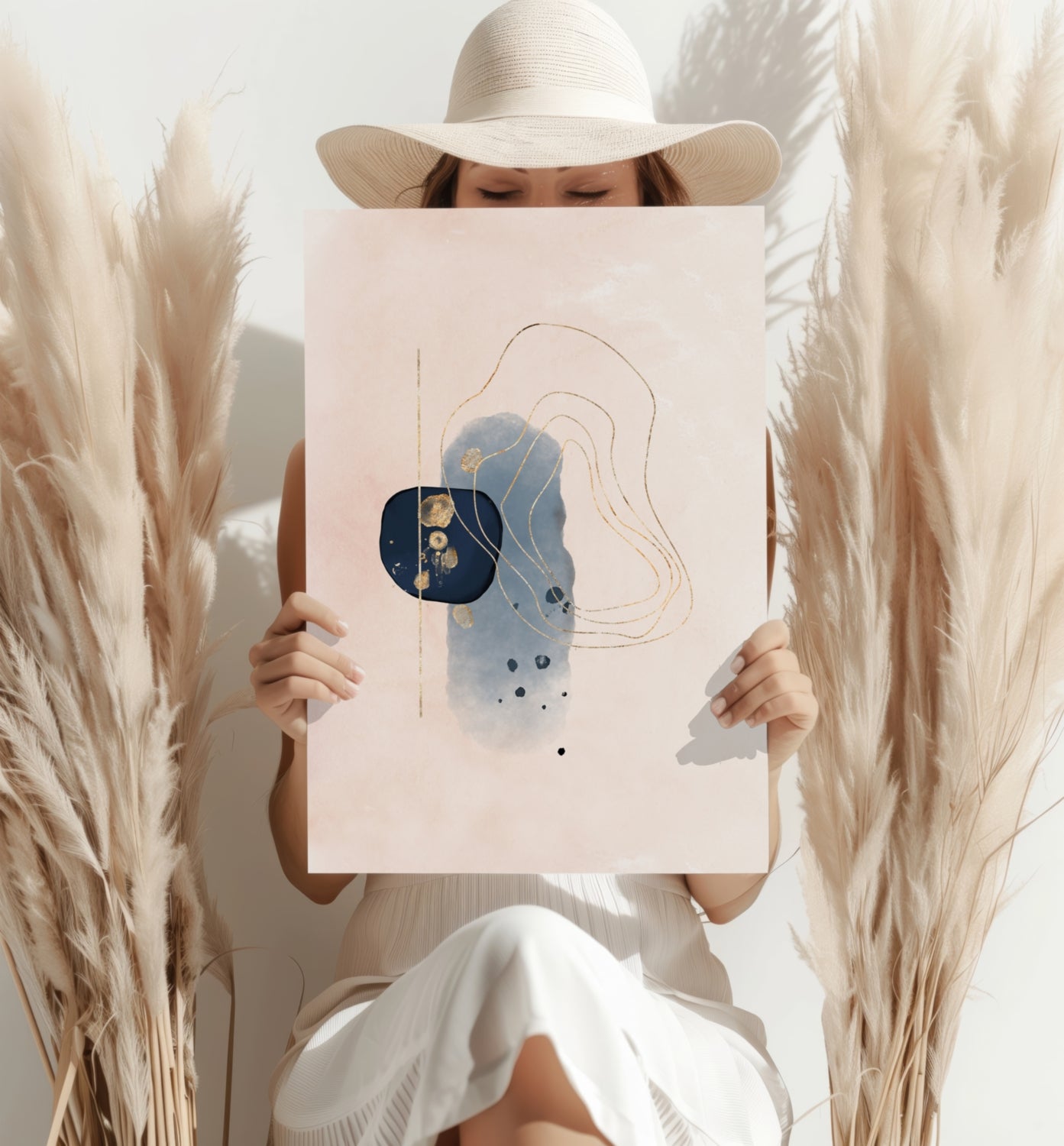 Line Art Shapes V2 Aluminum Print.