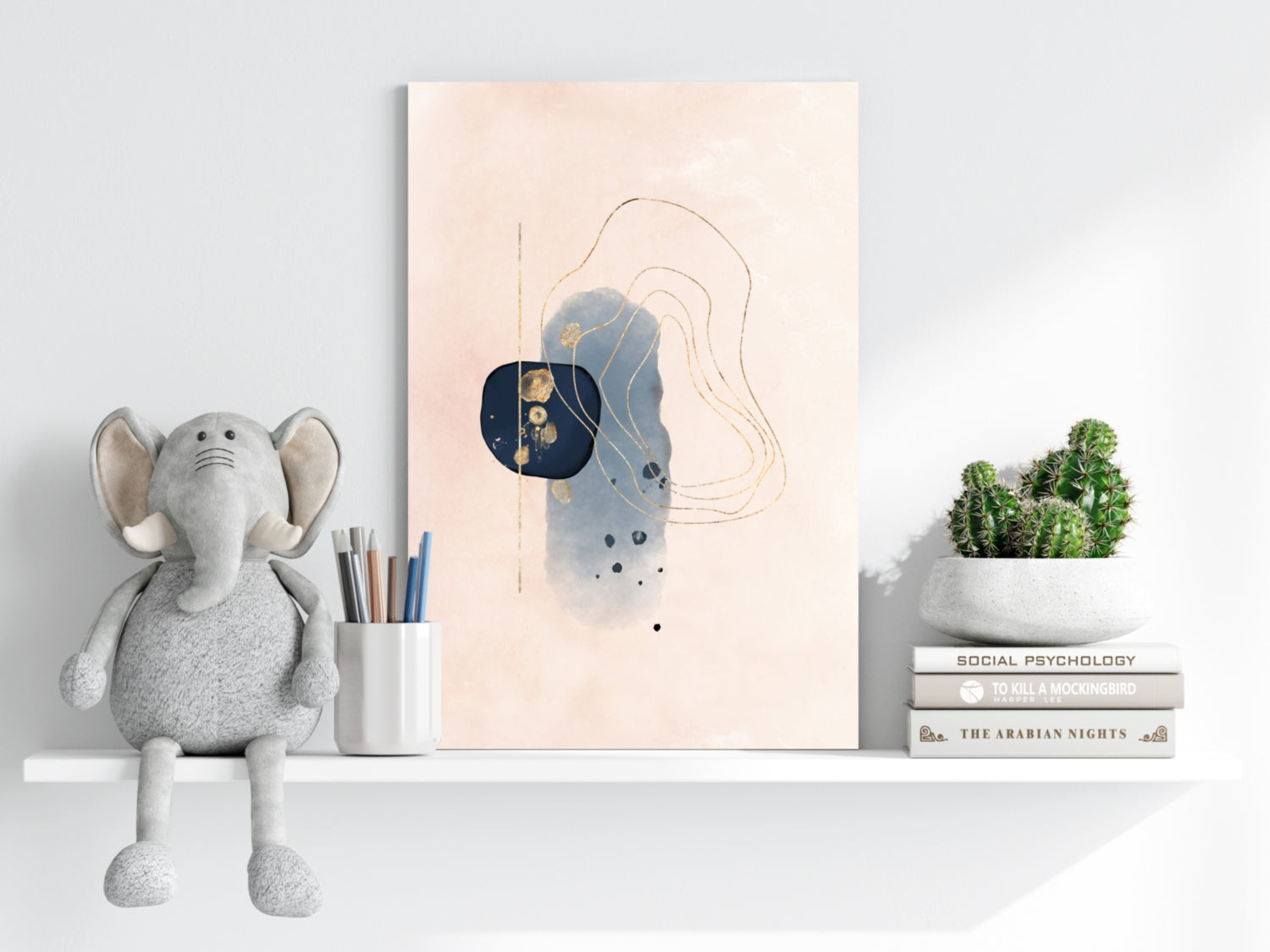 Line Art Shapes V2 Aluminum Print.