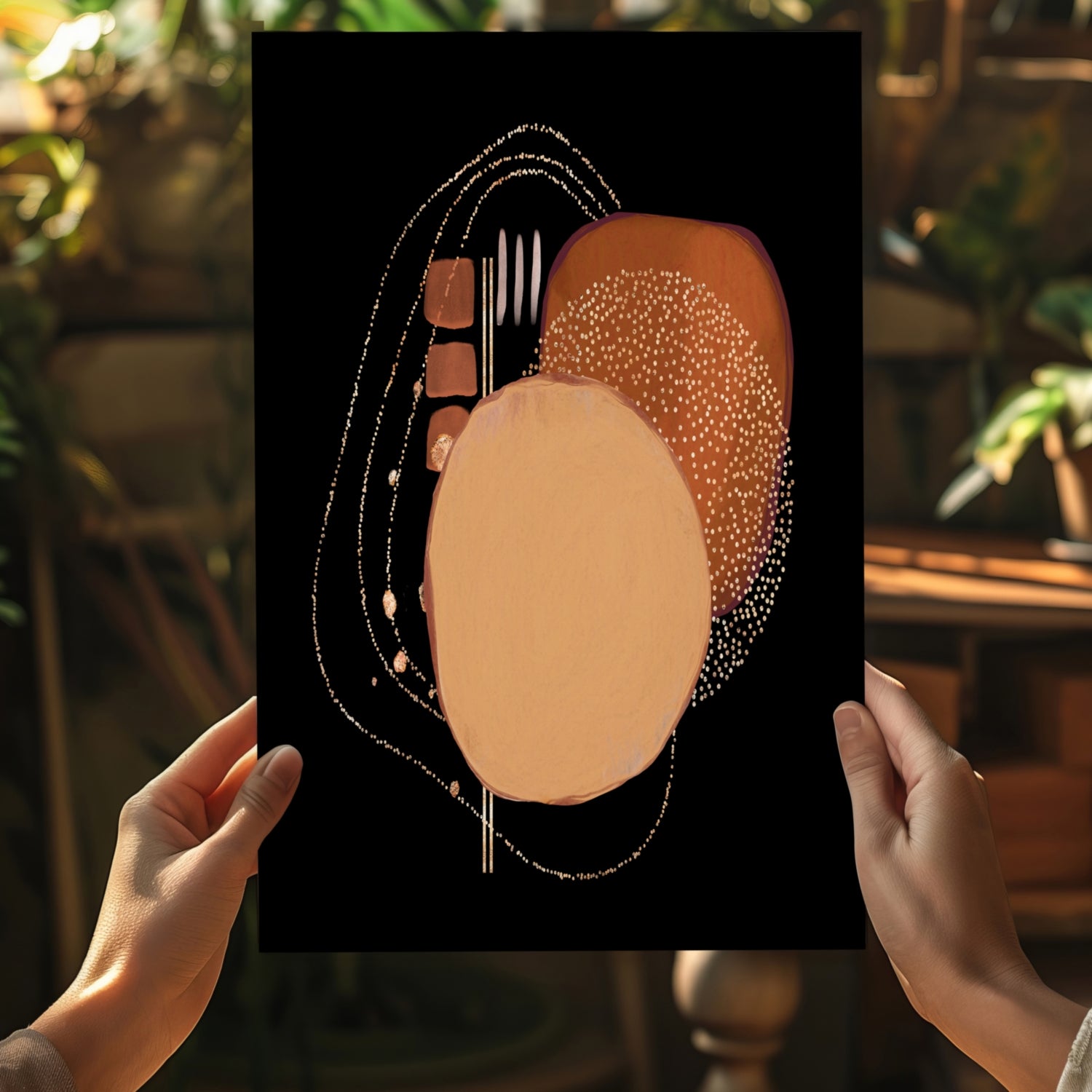 Line Art Shapes V3 Aluminum Print.