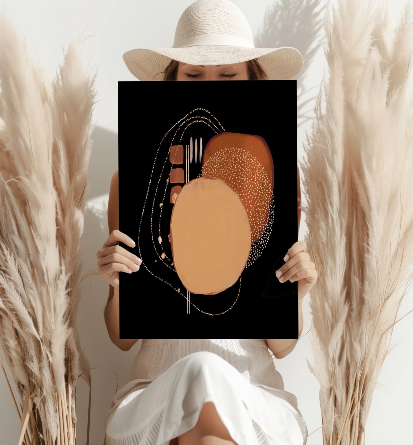 Line Art Shapes V3 Aluminum Print.