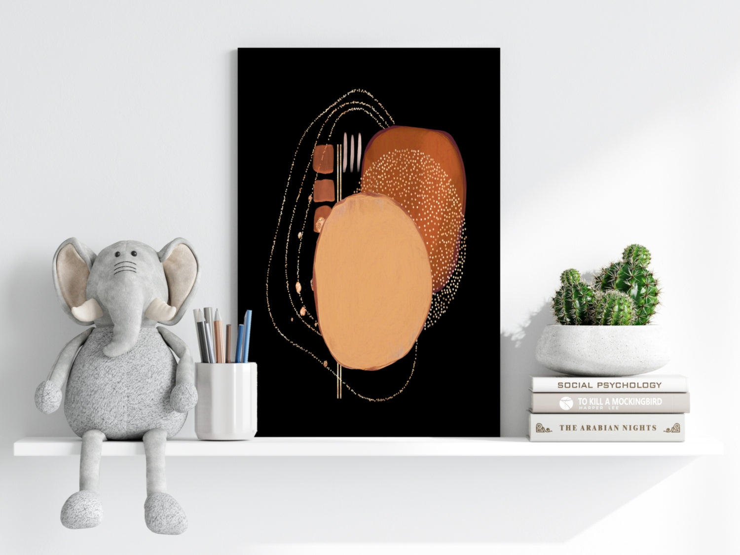 Line Art Shapes V3 Aluminum Print.