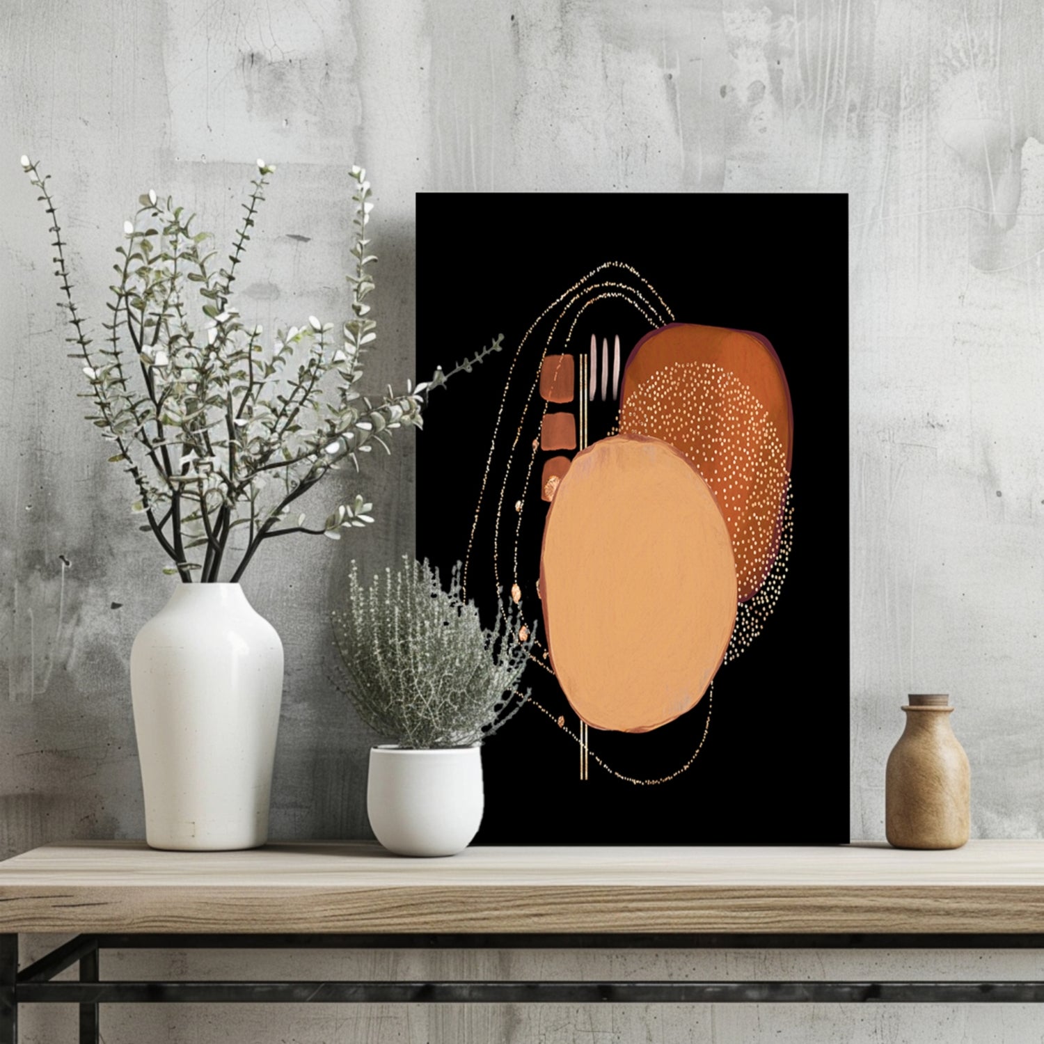 Line Art Shapes V3 Aluminum Print.