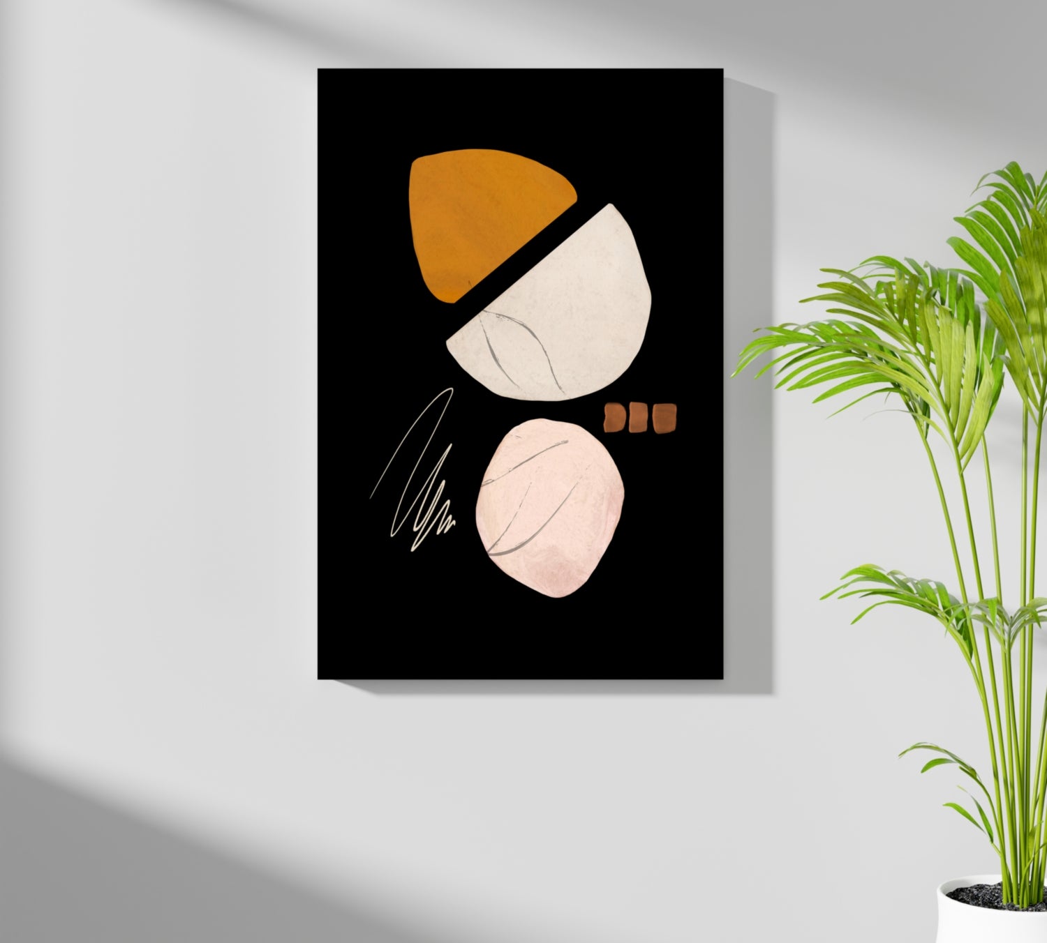 Line Art Shapes V5 Aluminum Print.