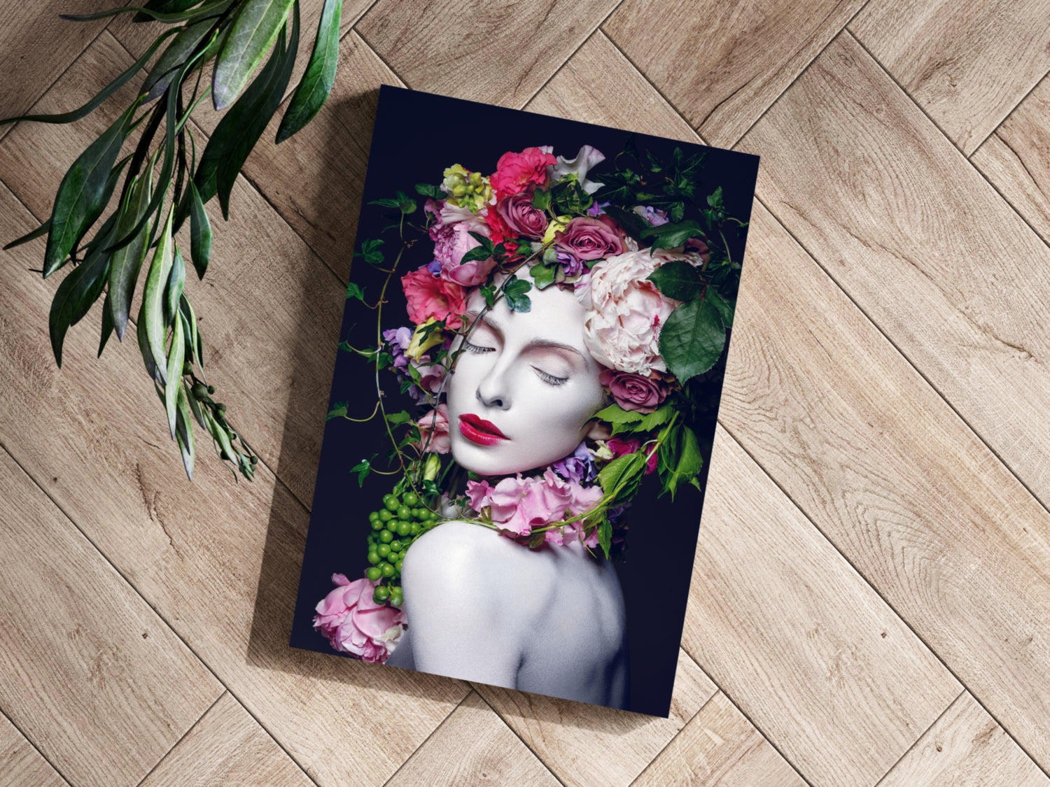 Flower Woman Aluminum Print.