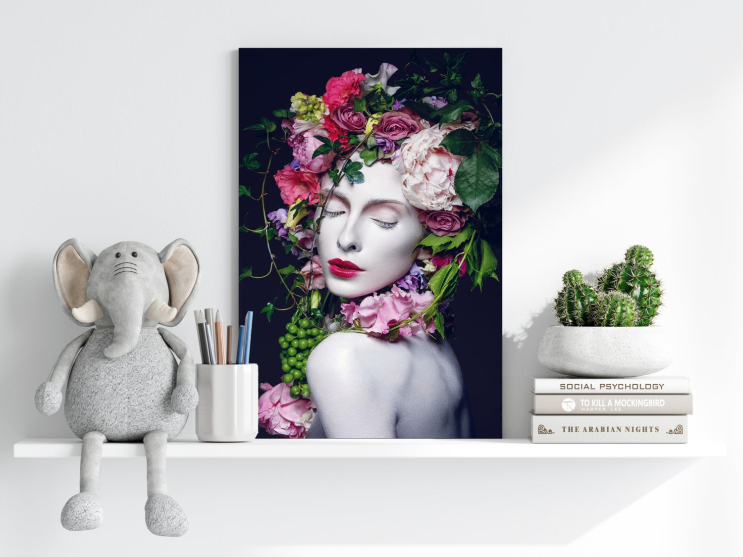 Flower Woman Aluminum Print.