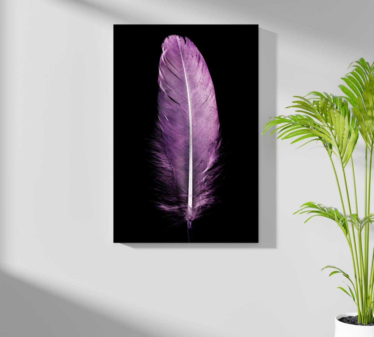 Purple Feather Aluminum Print.