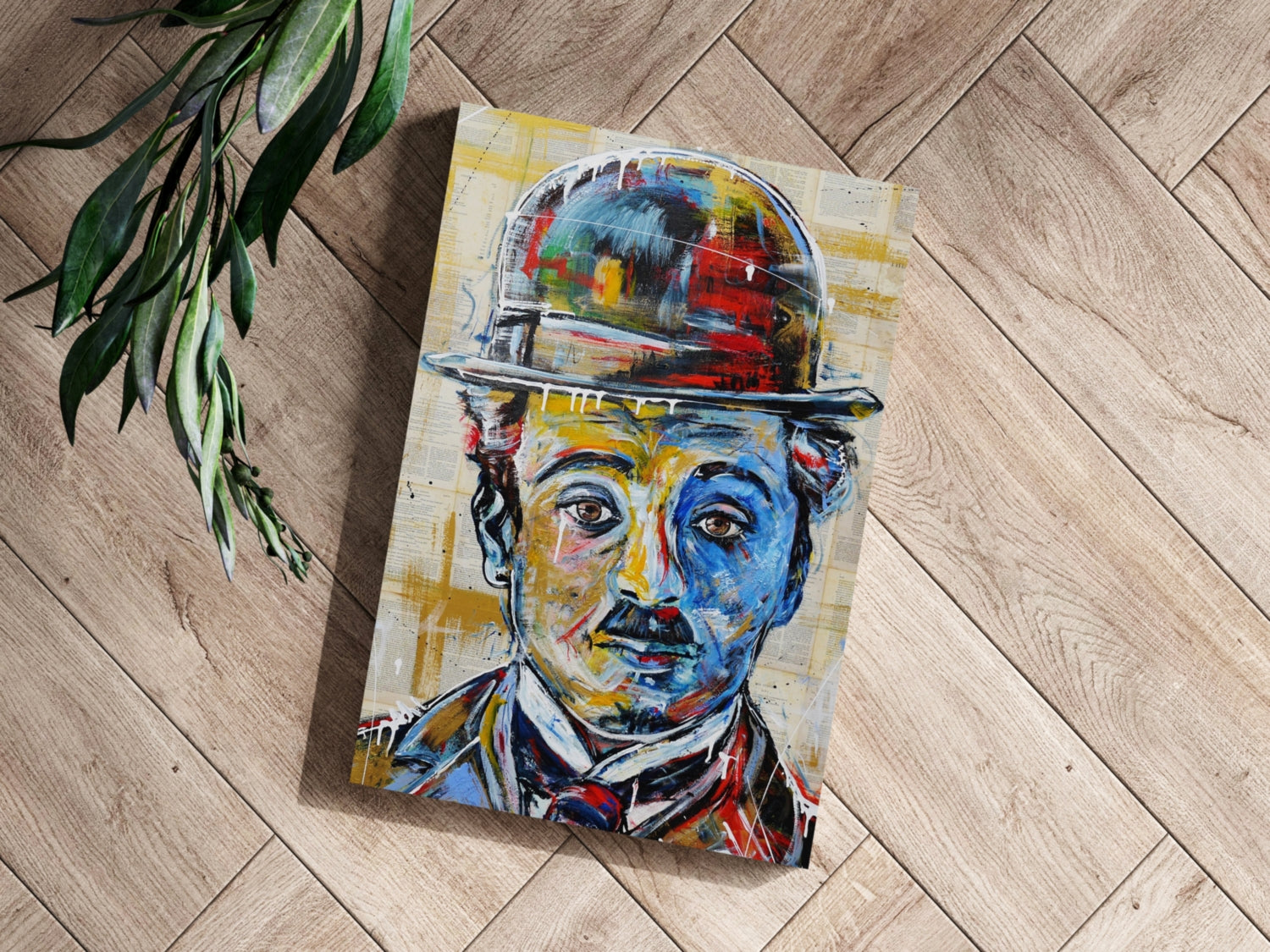 Charlie Chapline Aluminum Print.