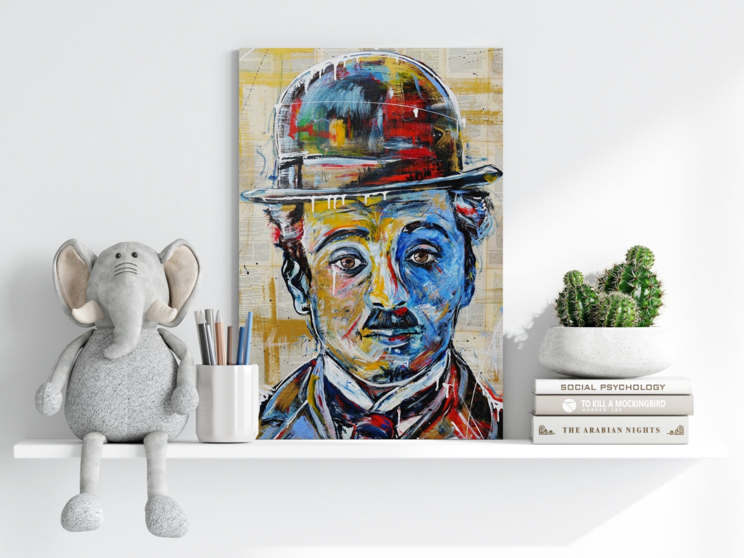 Charlie Chapline Aluminum Print.