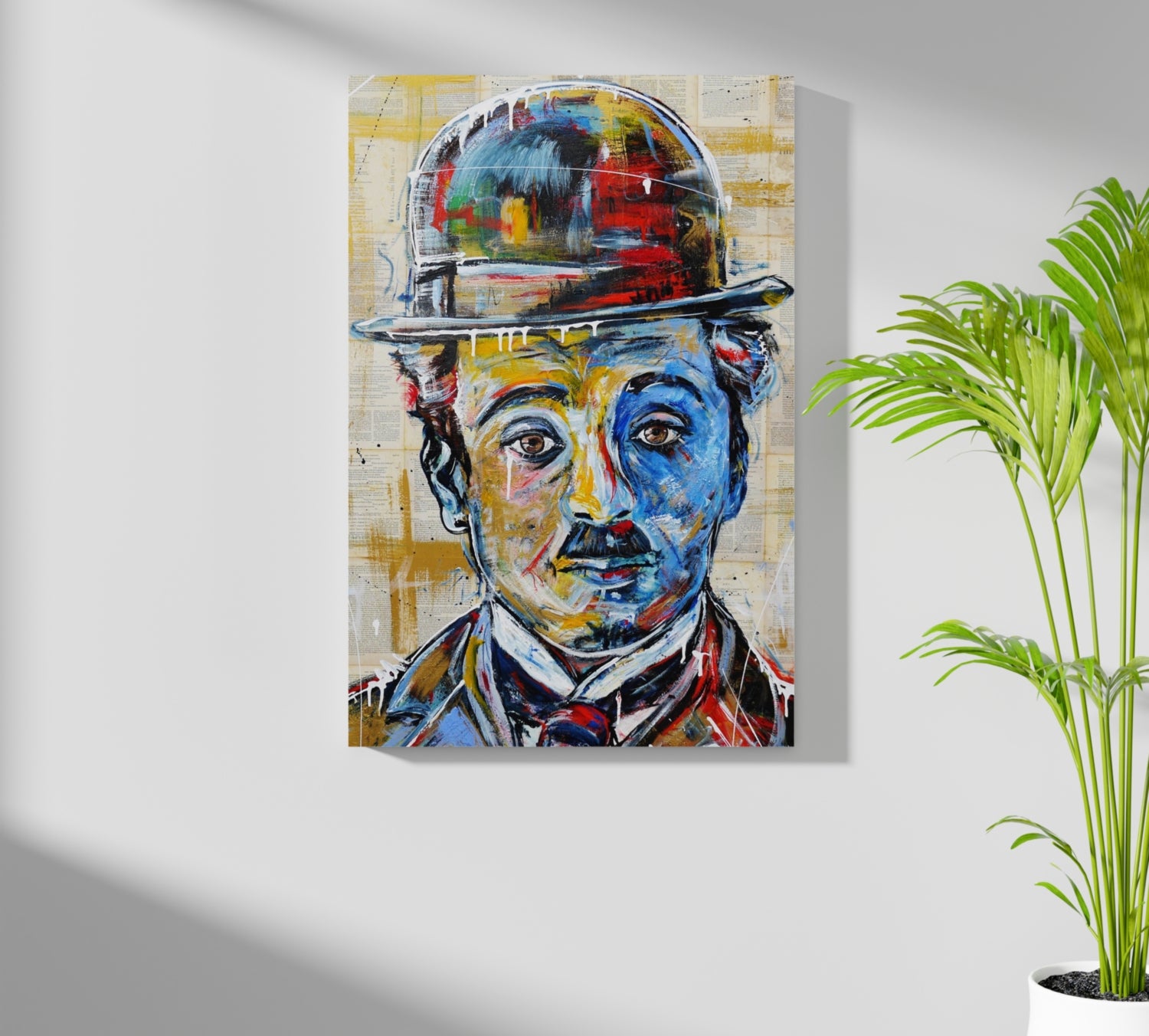 Charlie Chapline Aluminum Print.