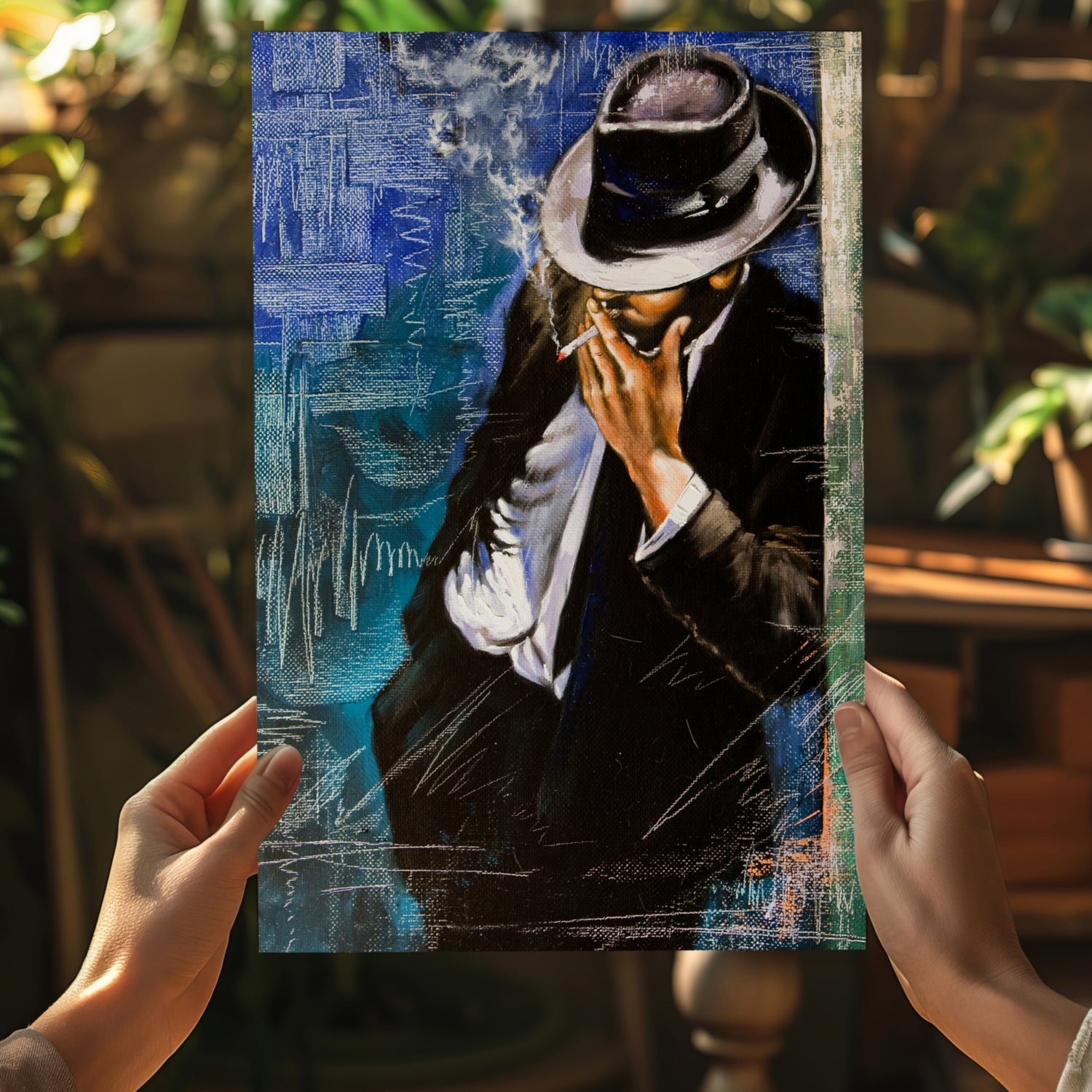 Standing Man Aluminum Print.