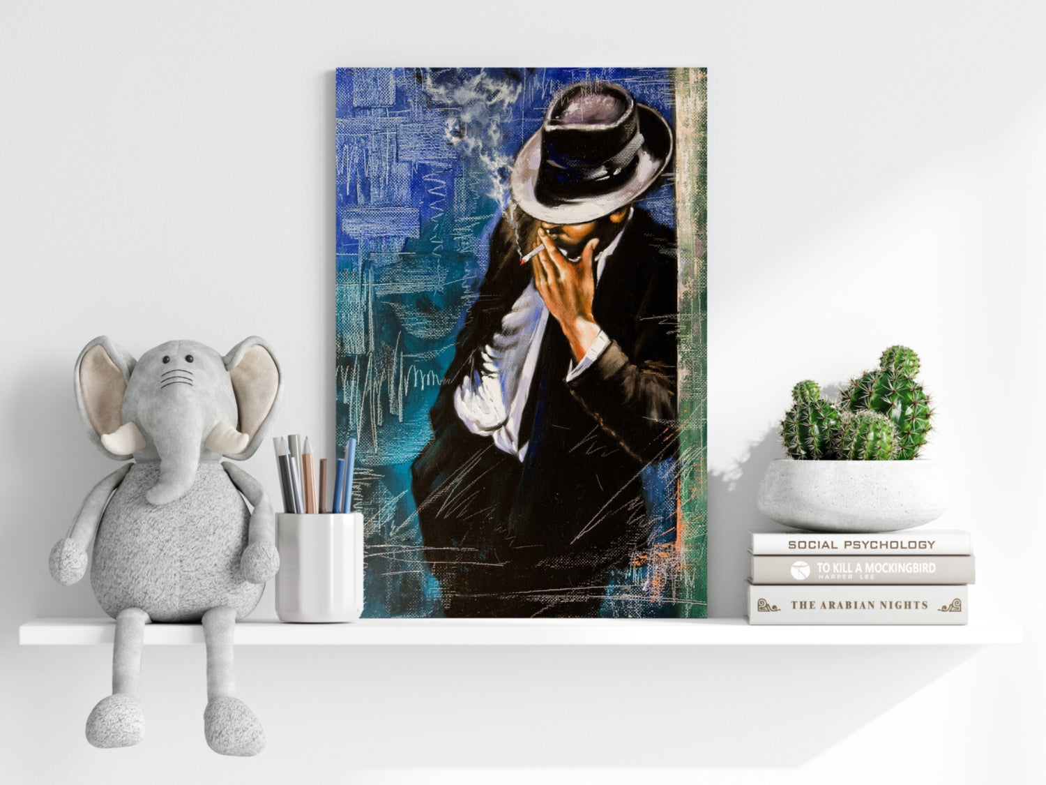 Standing Man Aluminum Print.