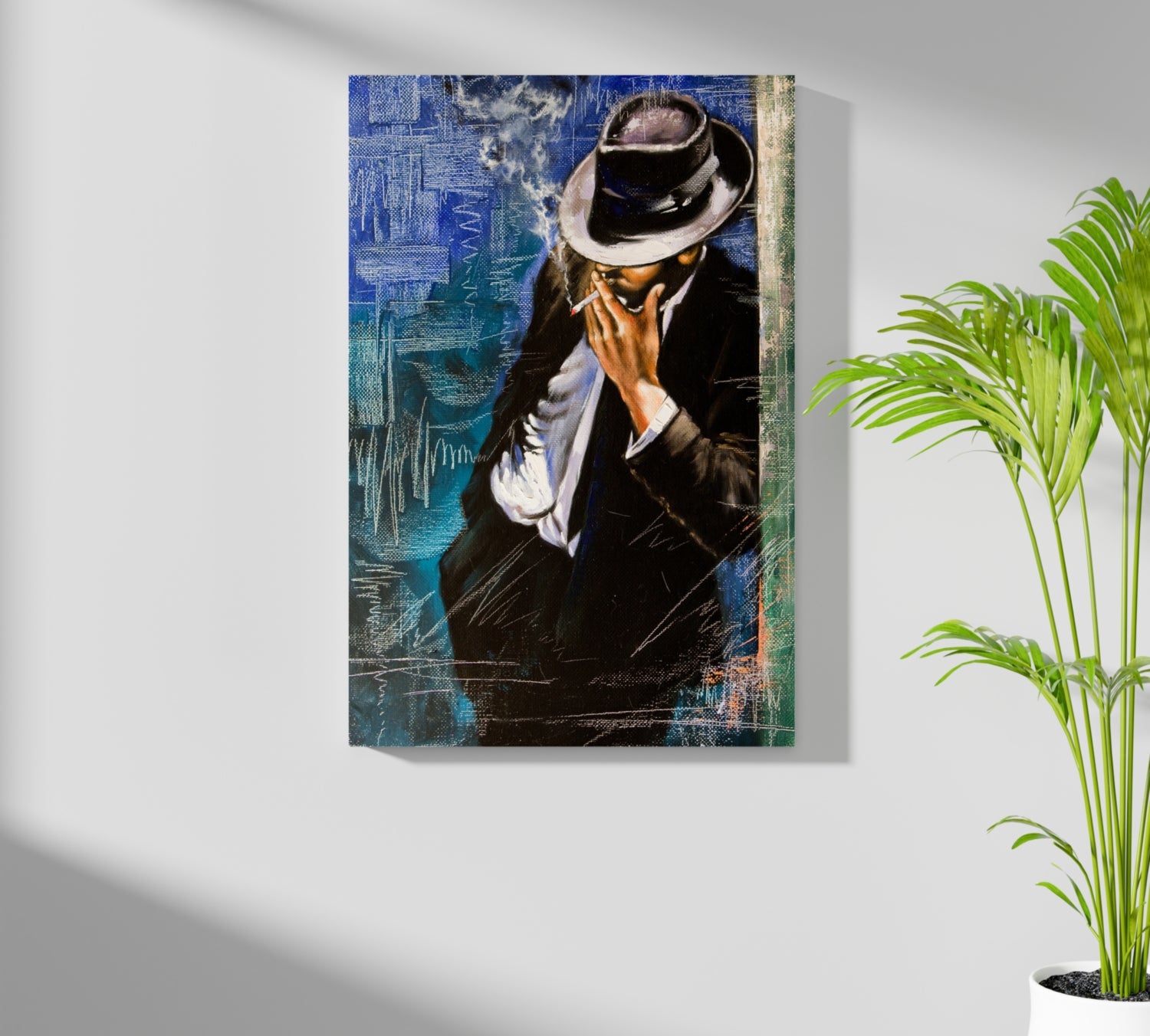 Standing Man Aluminum Print.