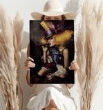 Woman Clown Aluminum Print