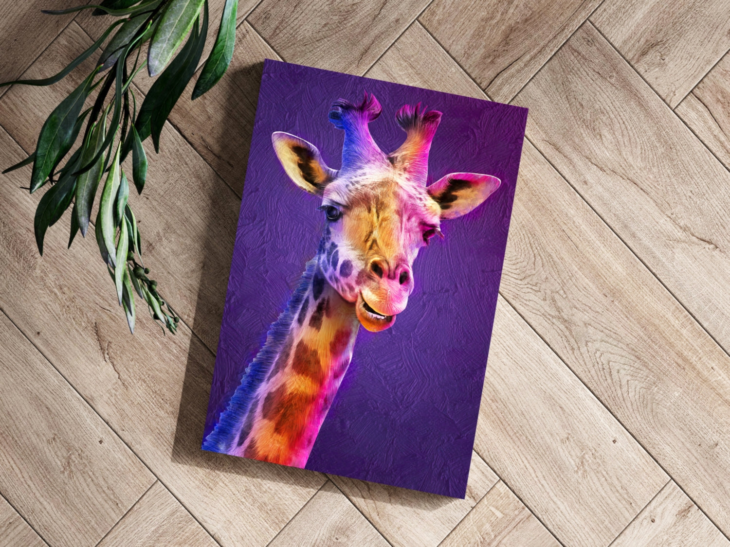 Giraffe Aluminum Print.