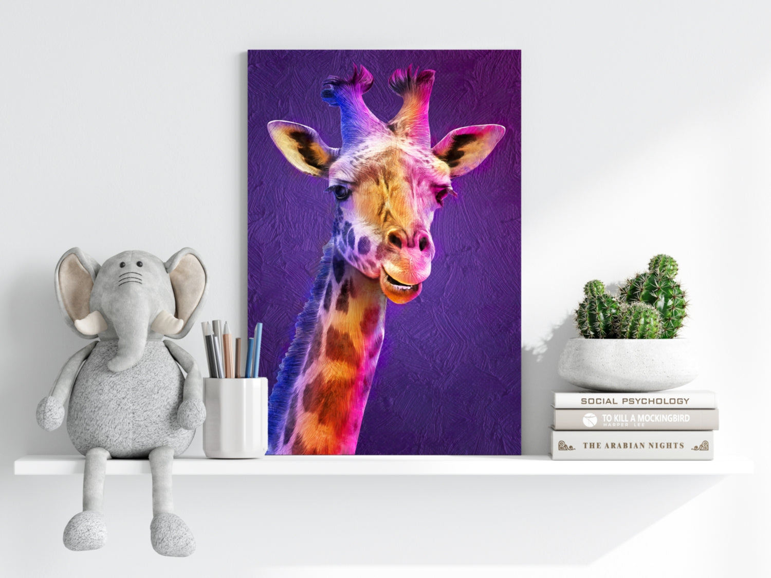 Giraffe Aluminum Print.