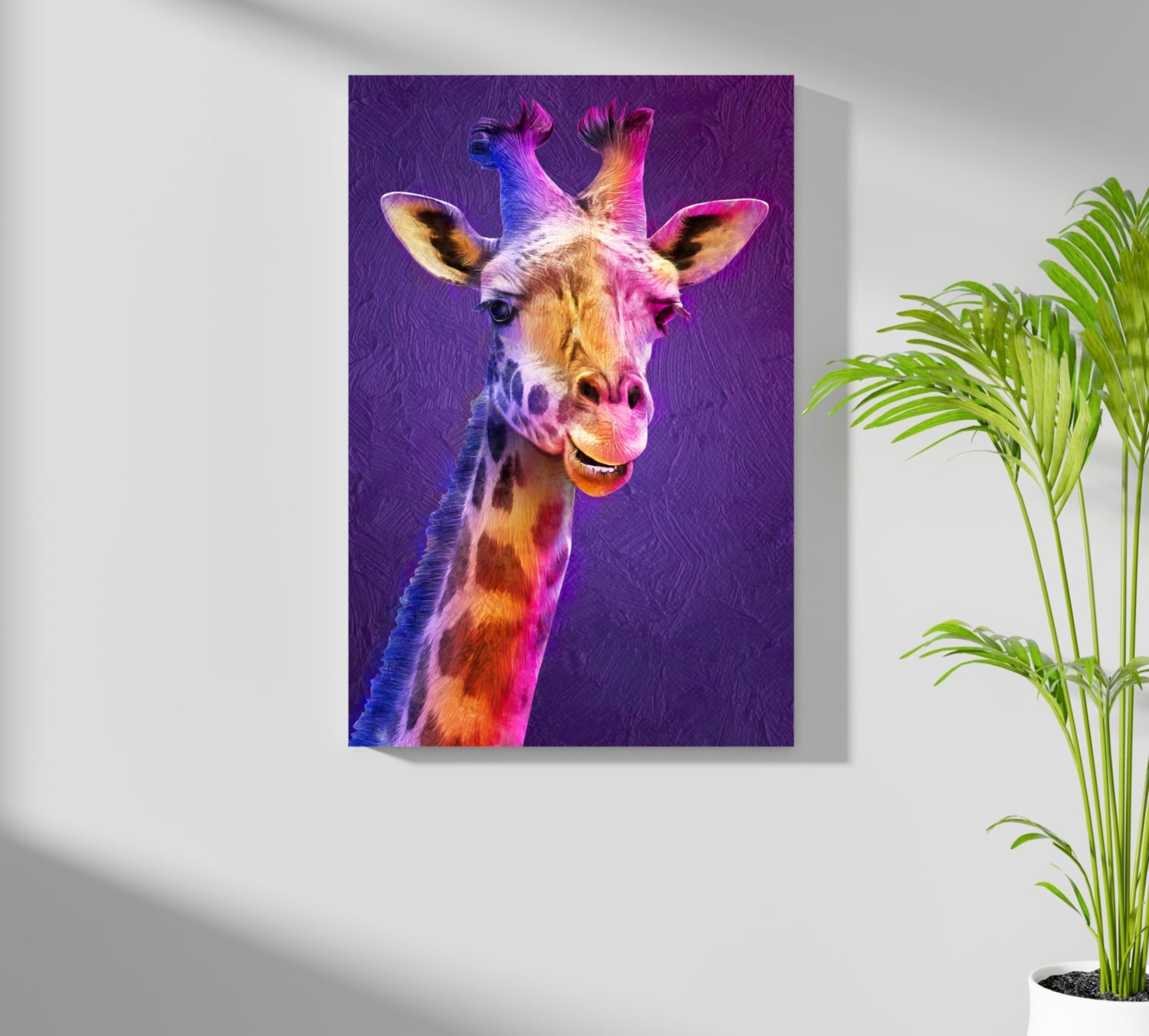 Giraffe Aluminum Print.