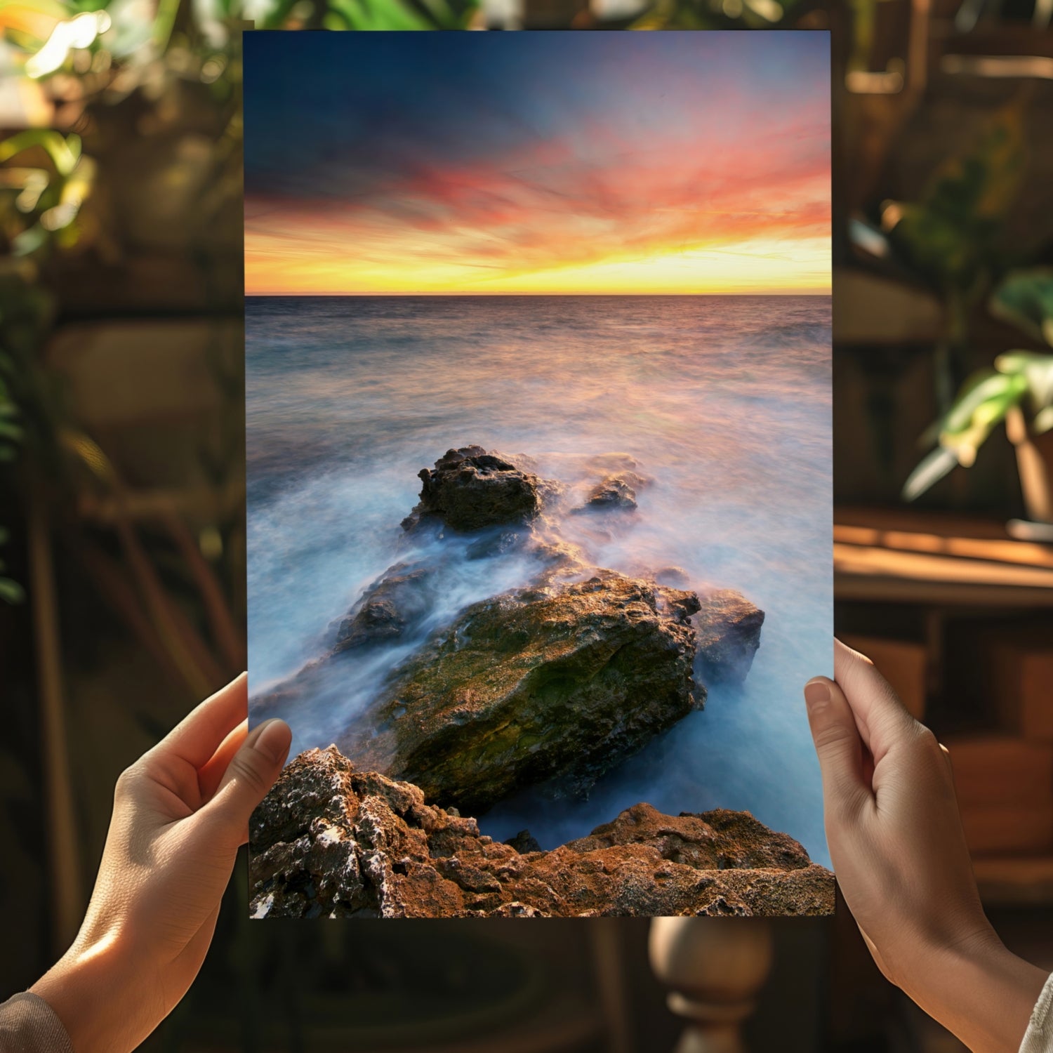 Sunset Lake View Aluminum Print.