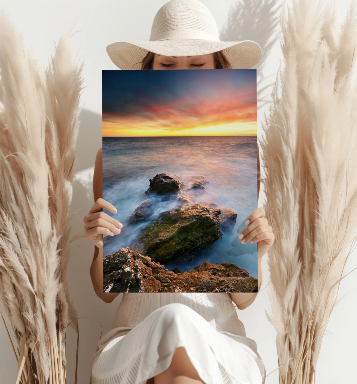 Sunset Lake View Aluminum Print.