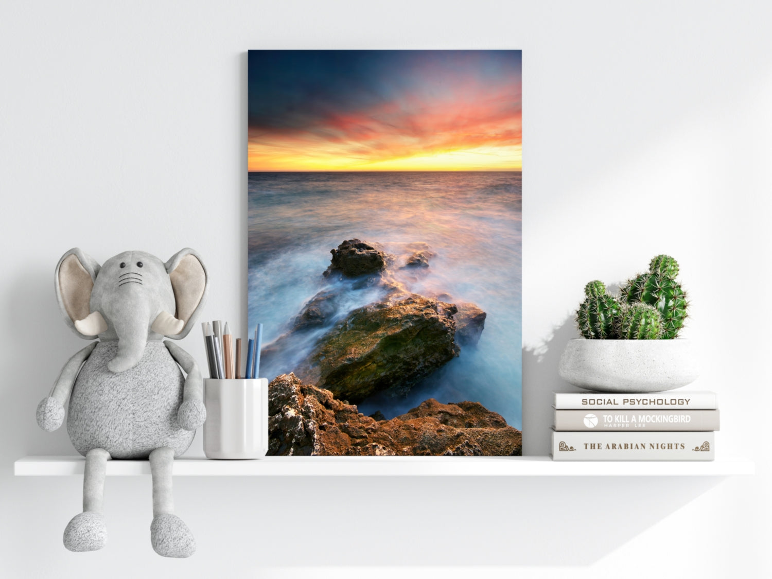 Sunset Lake View Aluminum Print.