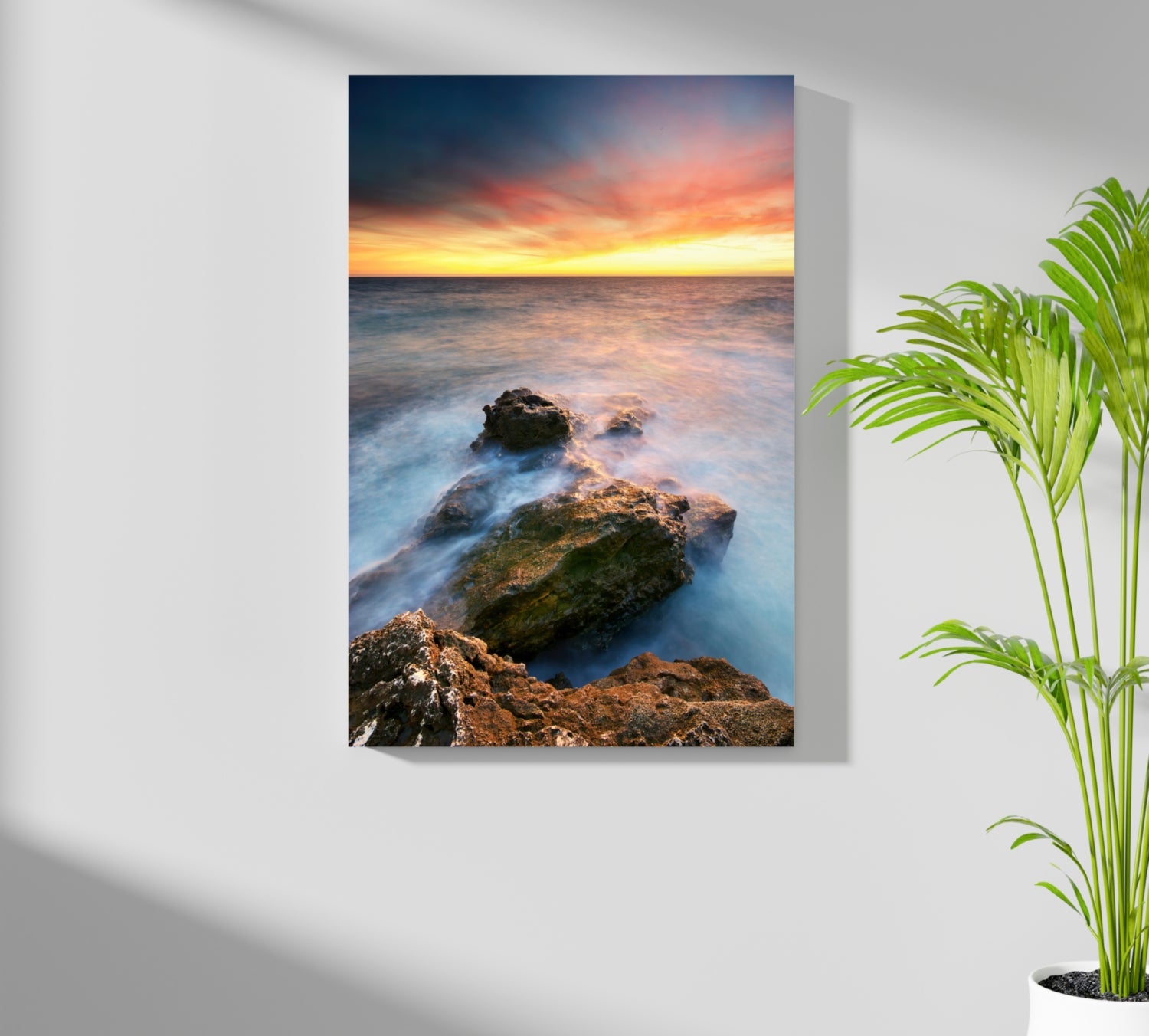 Sunset Lake View Aluminum Print.