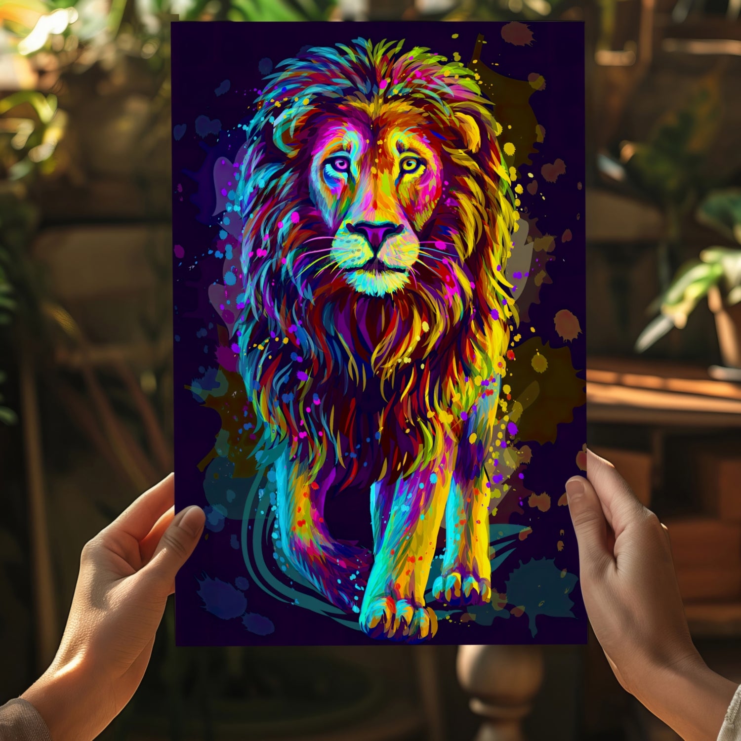 Lion Aluminum Print.