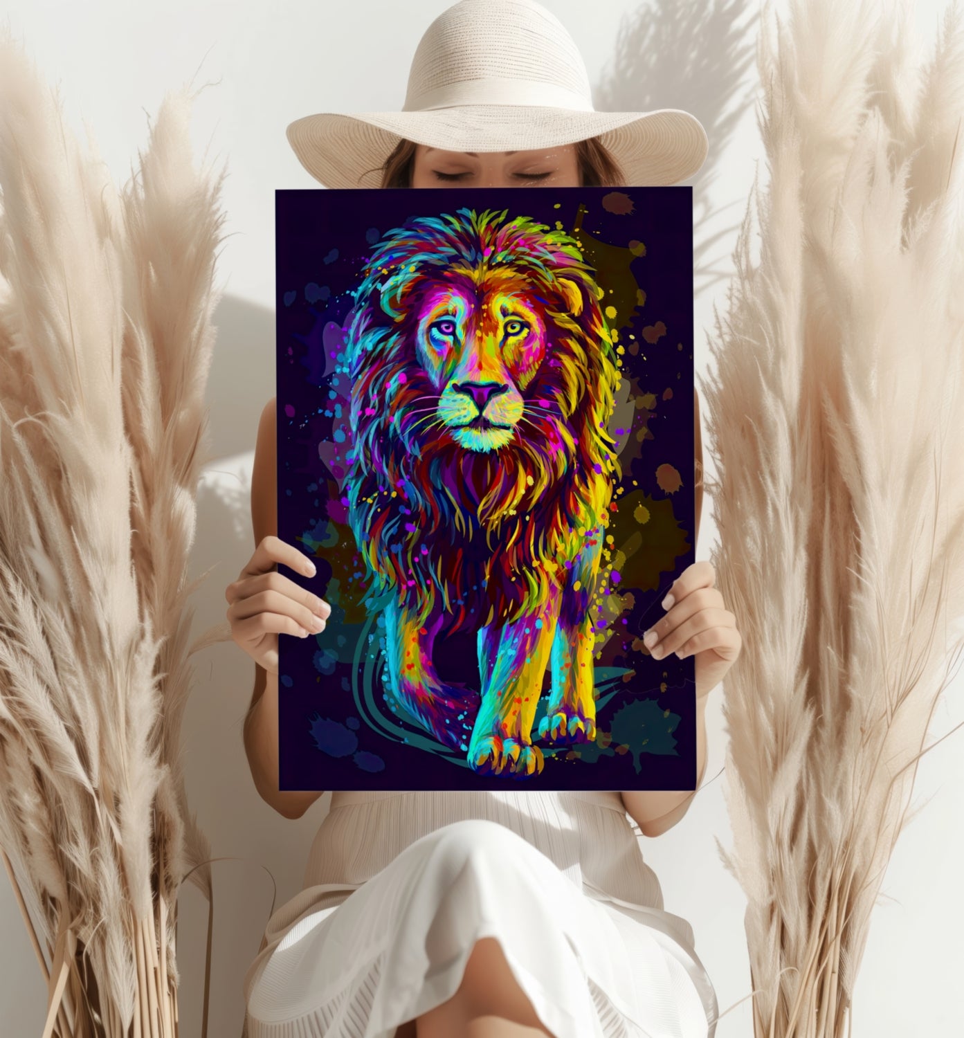 Lion Aluminum Print.