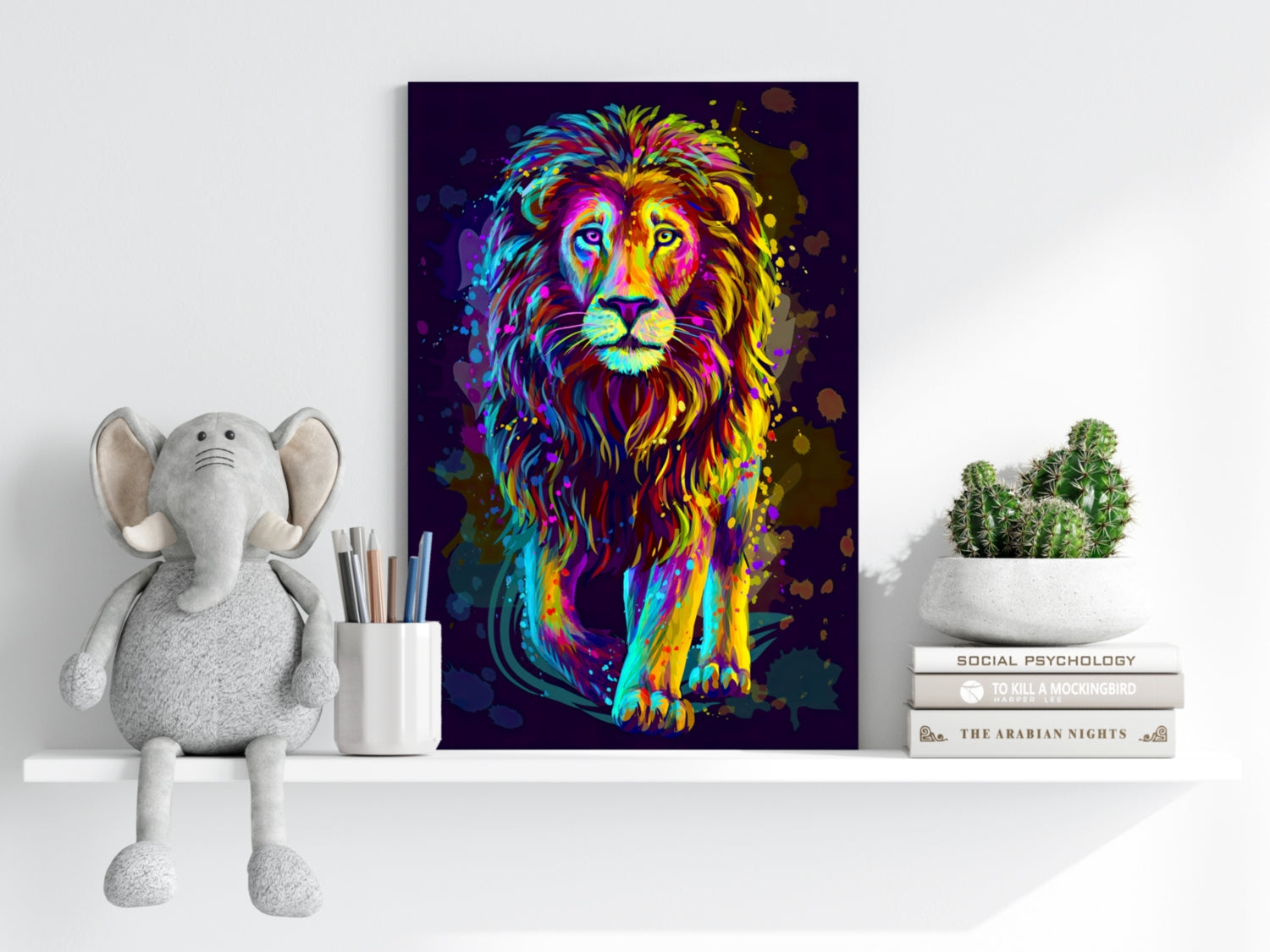 Lion Aluminum Print.