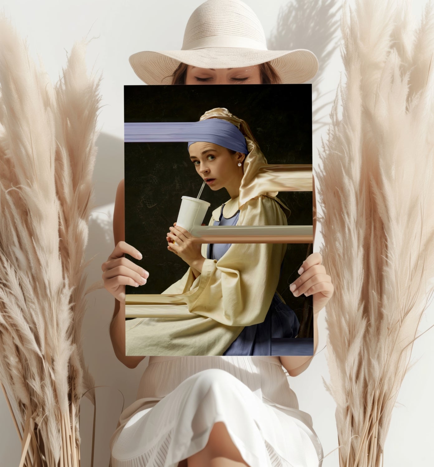 Girl With Pearl Earrings Aluminum Print.