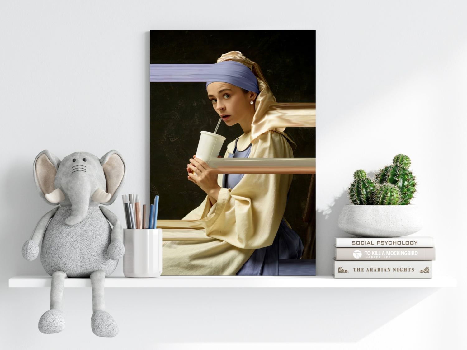 Girl With Pearl Earrings Aluminum Print.